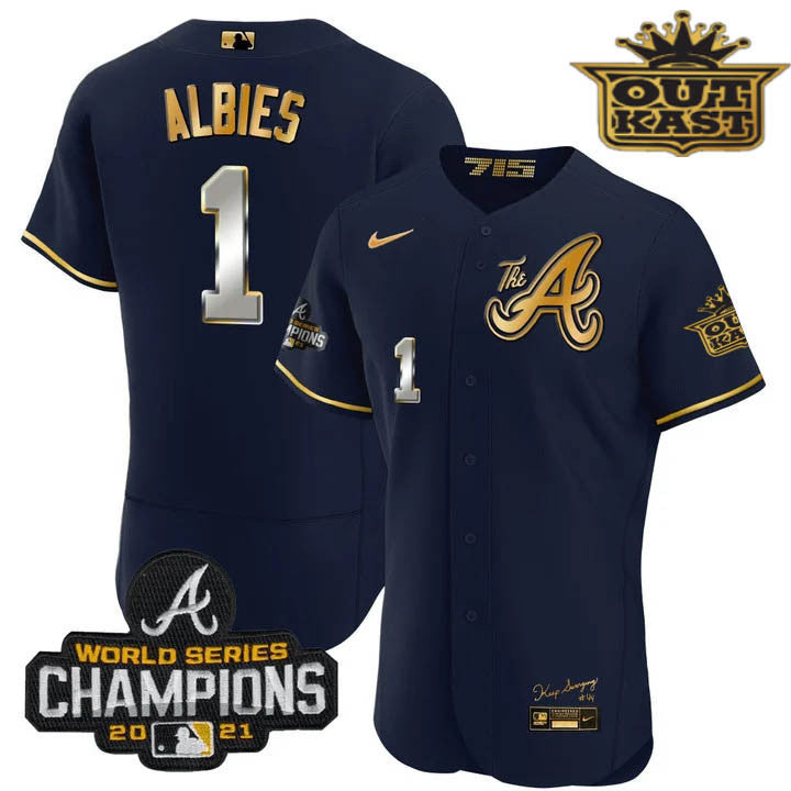 Men’s Atlanta Outkast Gold The A Flex Base Jersey