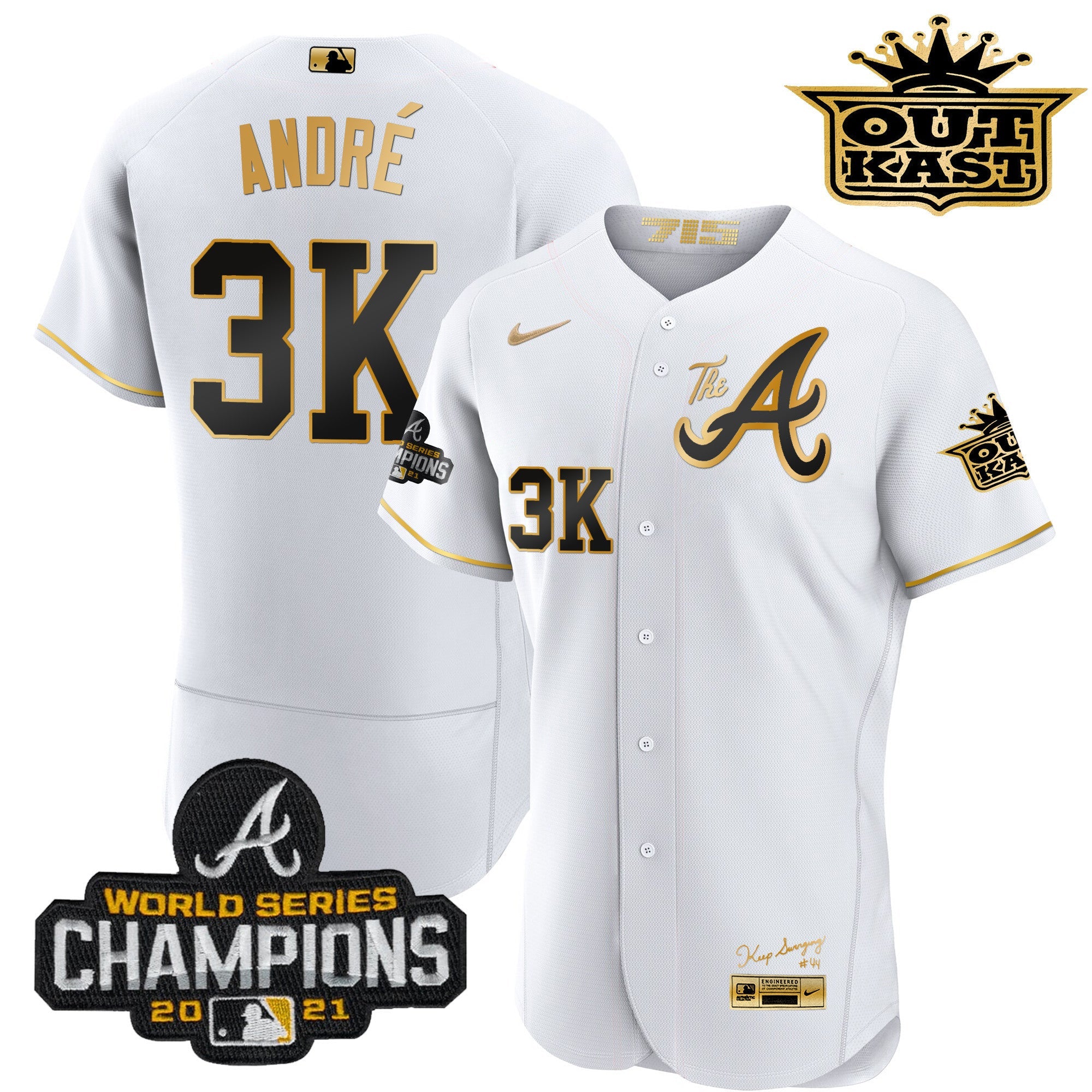 Men’s Atlanta Outkast Gold The A Flex Base Jersey
