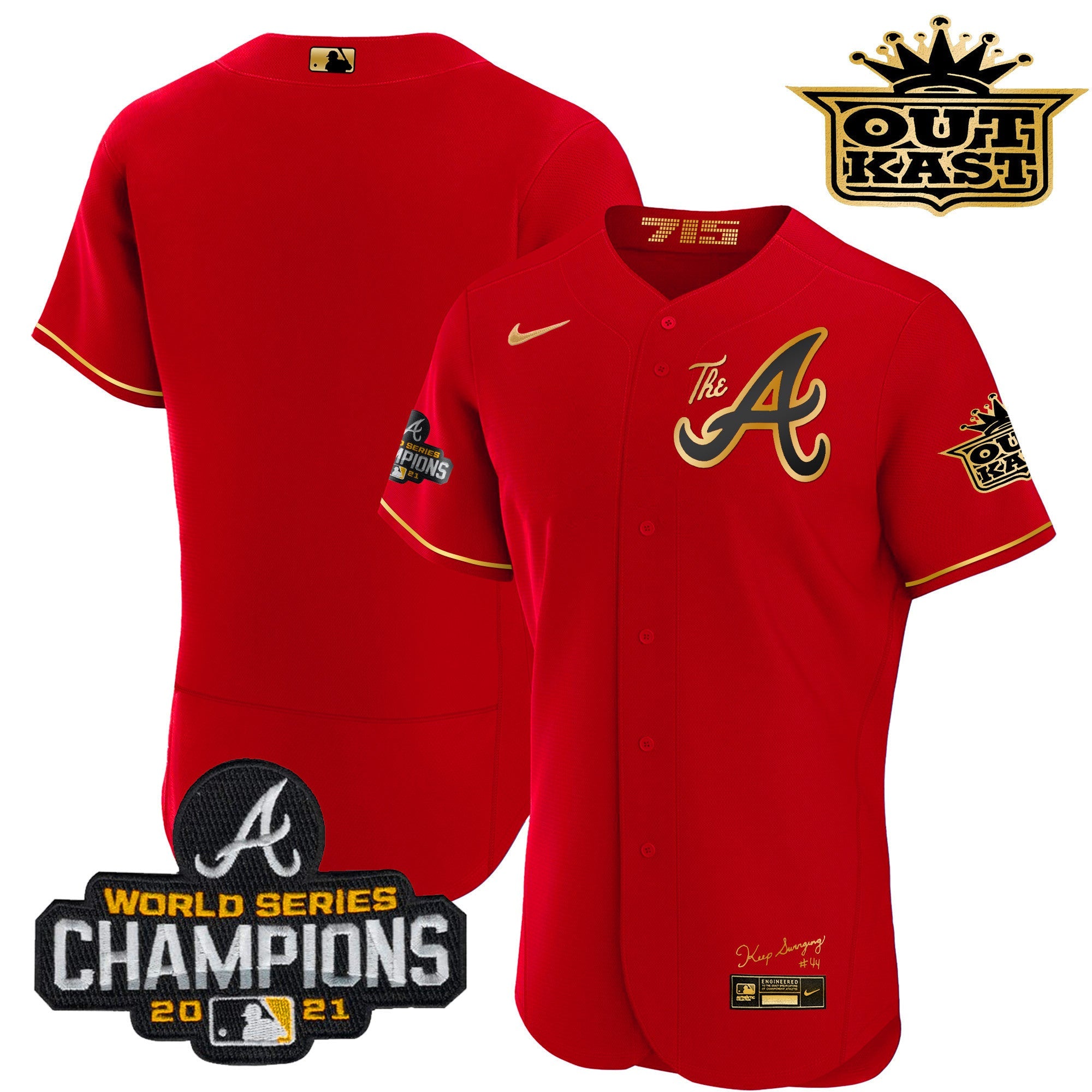 Men’s Atlanta Outkast Gold The A Flex Base Jersey