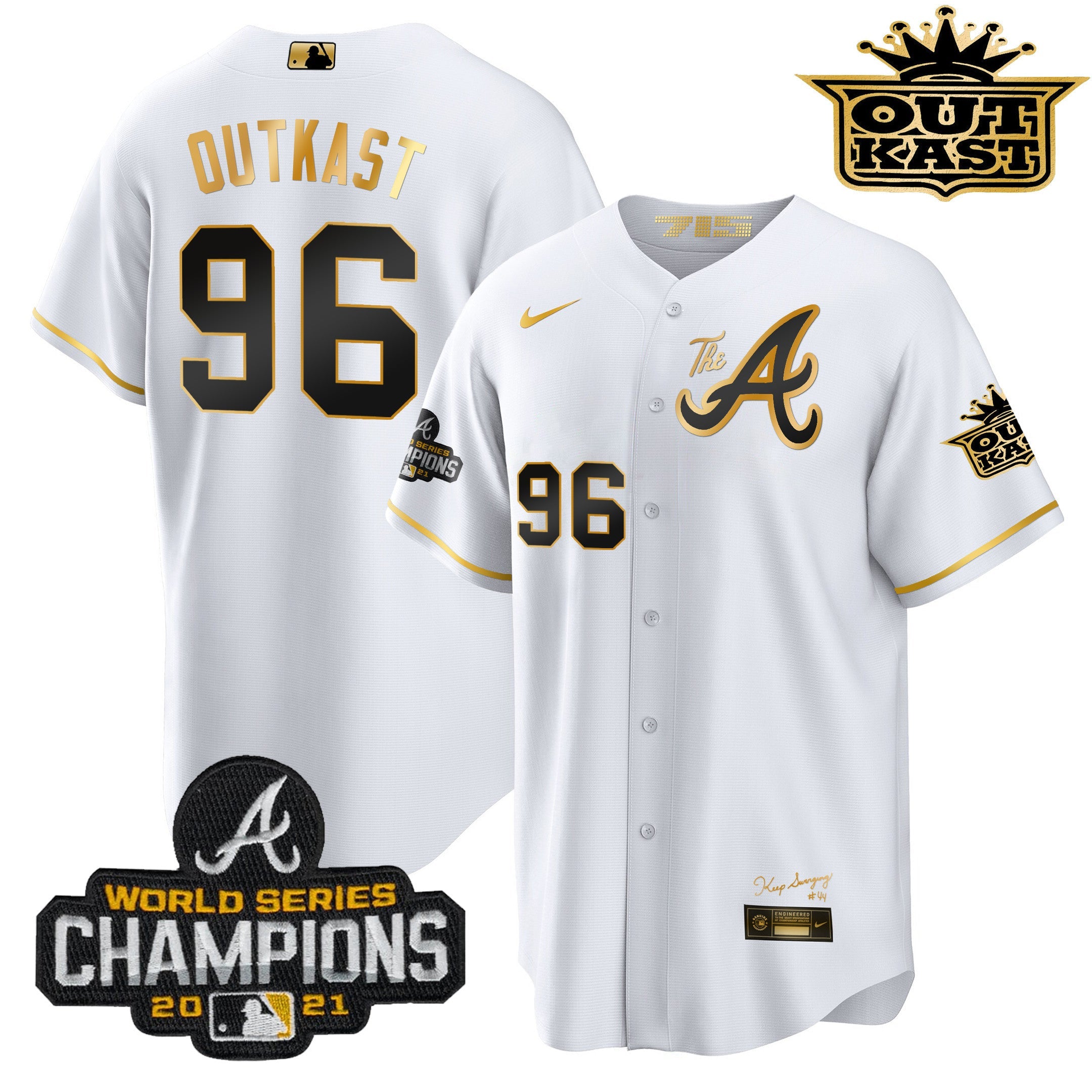 Men’s Atlanta Outkast Gold The A Cool Base Jersey