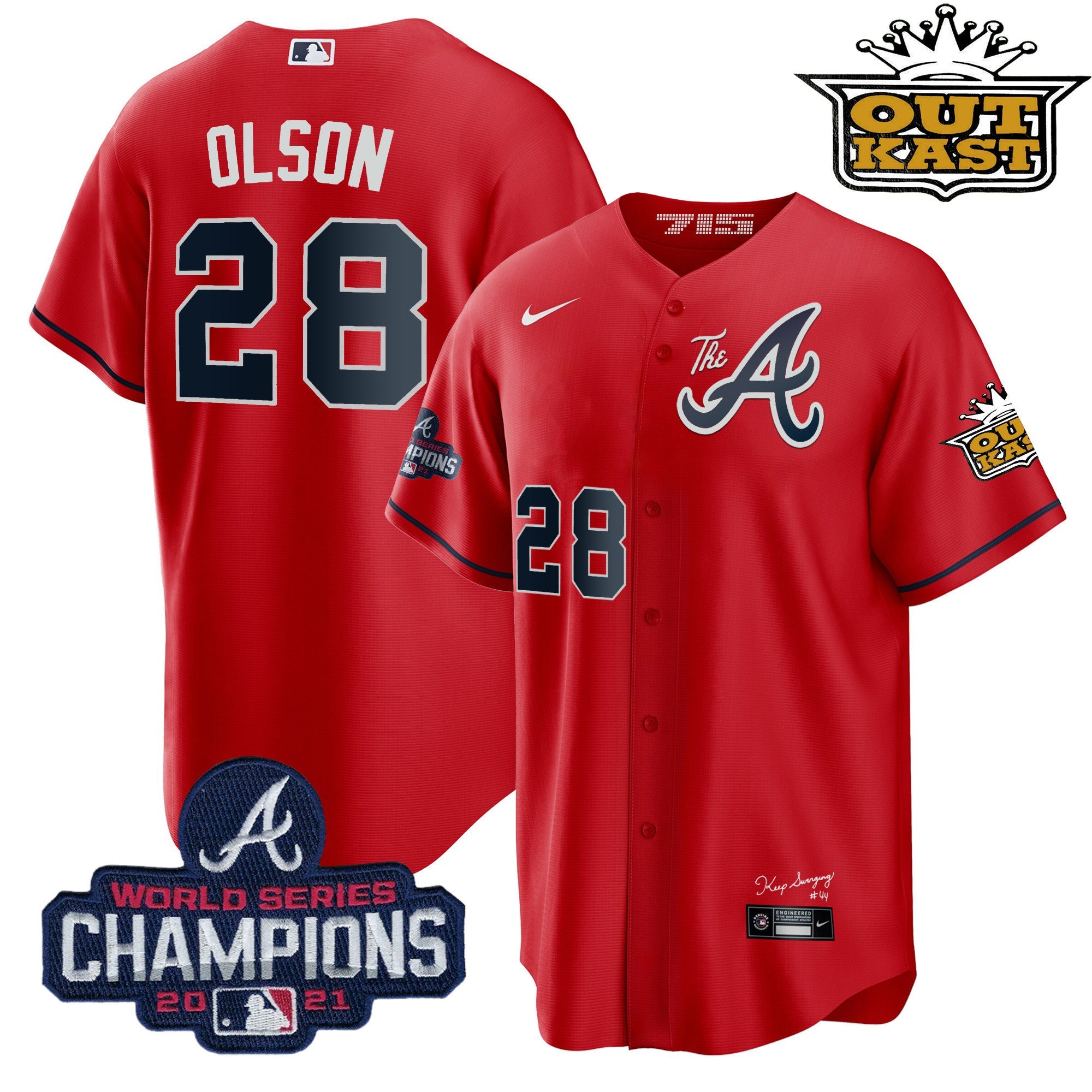 Men’s Atlanta Outkast Gold The A Cool Base Jersey