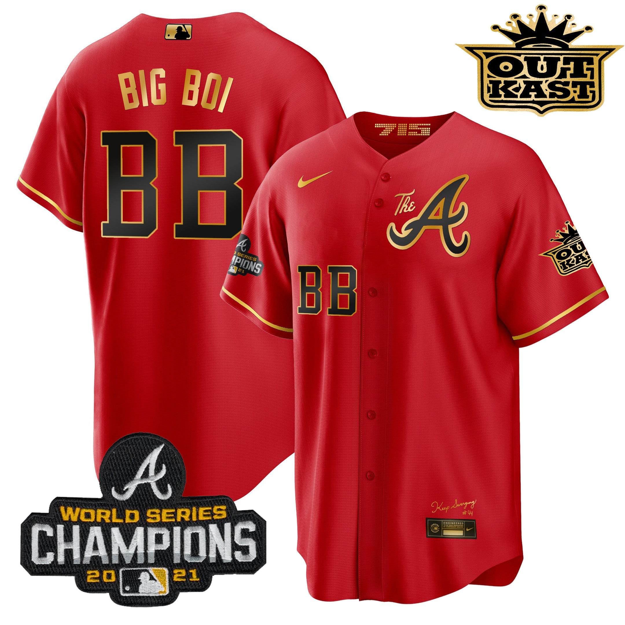 Men’s Atlanta Outkast Gold The A Cool Base Jersey