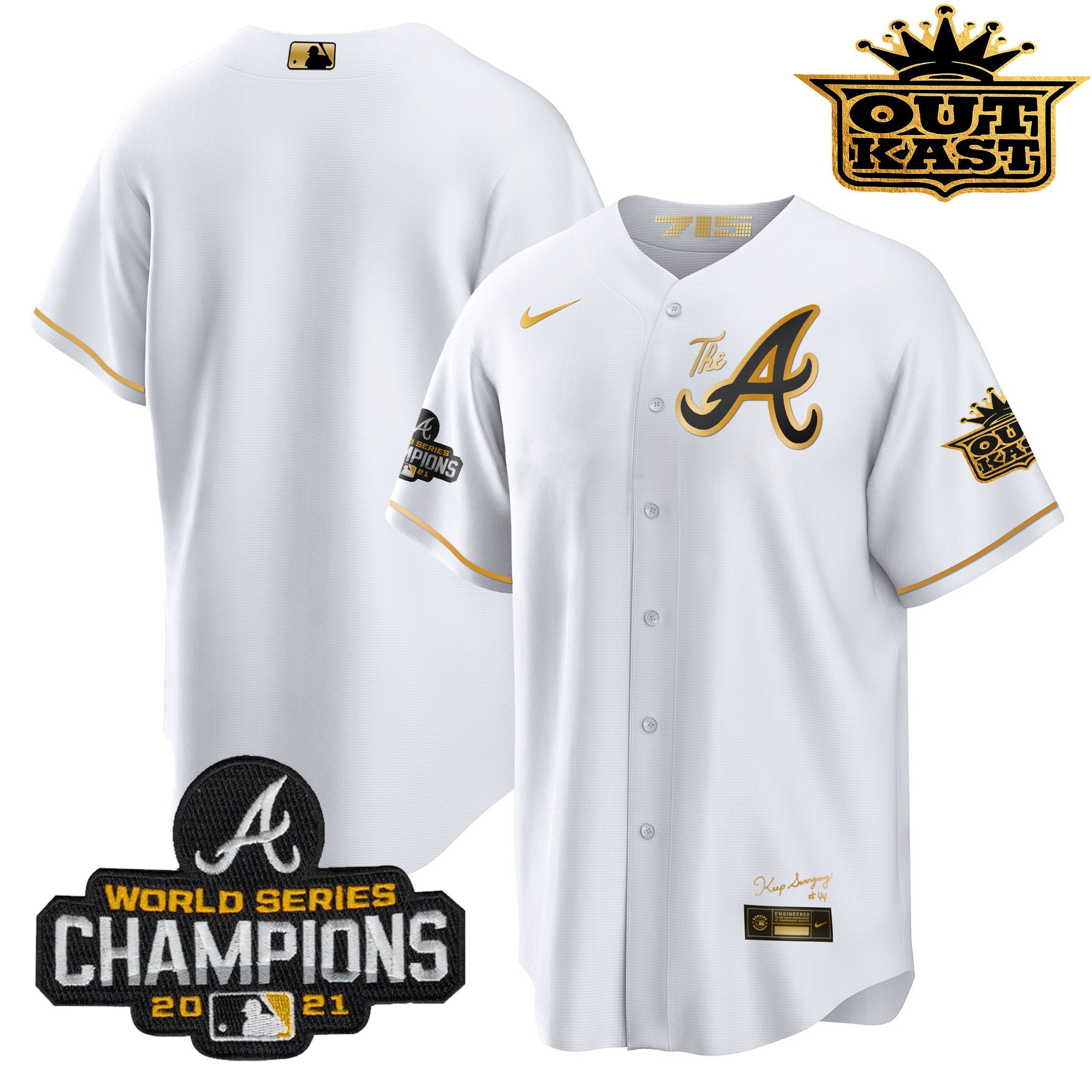 Men’s Atlanta Outkast Gold The A Cool Base Jersey