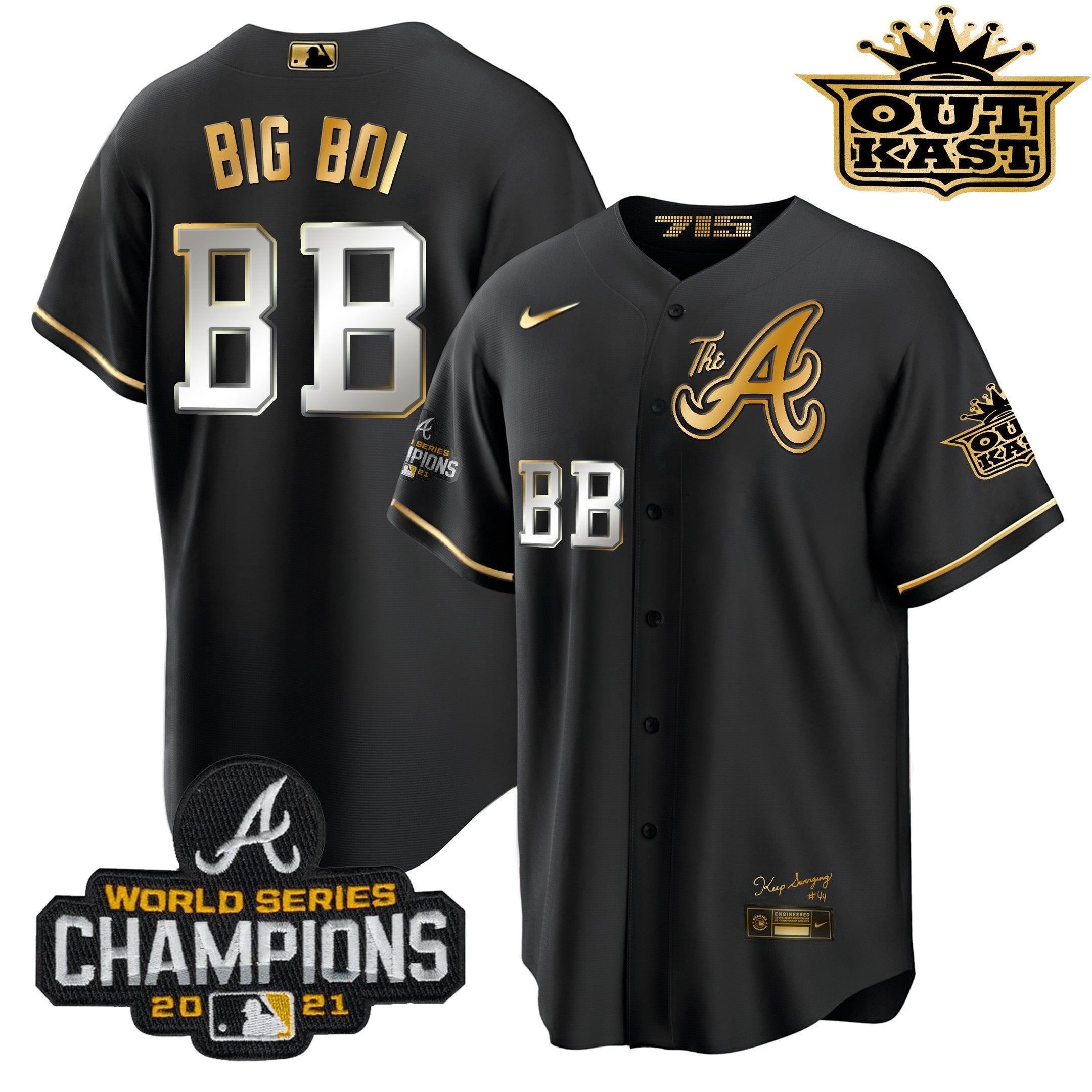 Men’s Atlanta Outkast Gold The A Cool Base Jersey