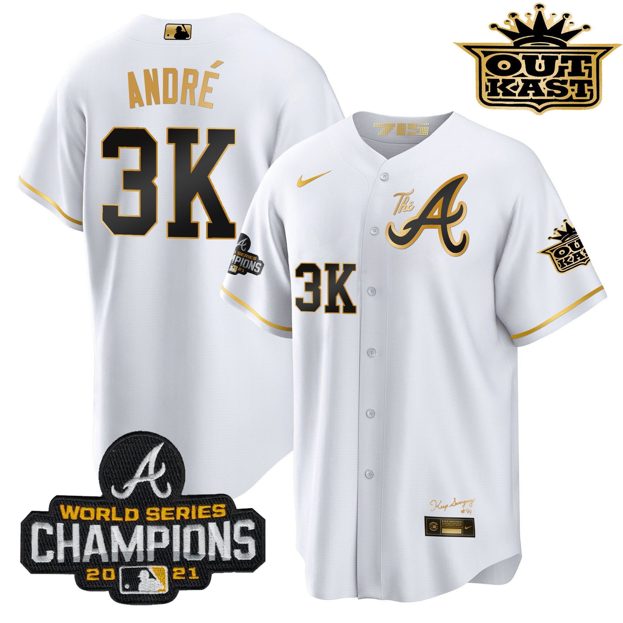 Men’s Atlanta Outkast Gold The A Cool Base Jersey