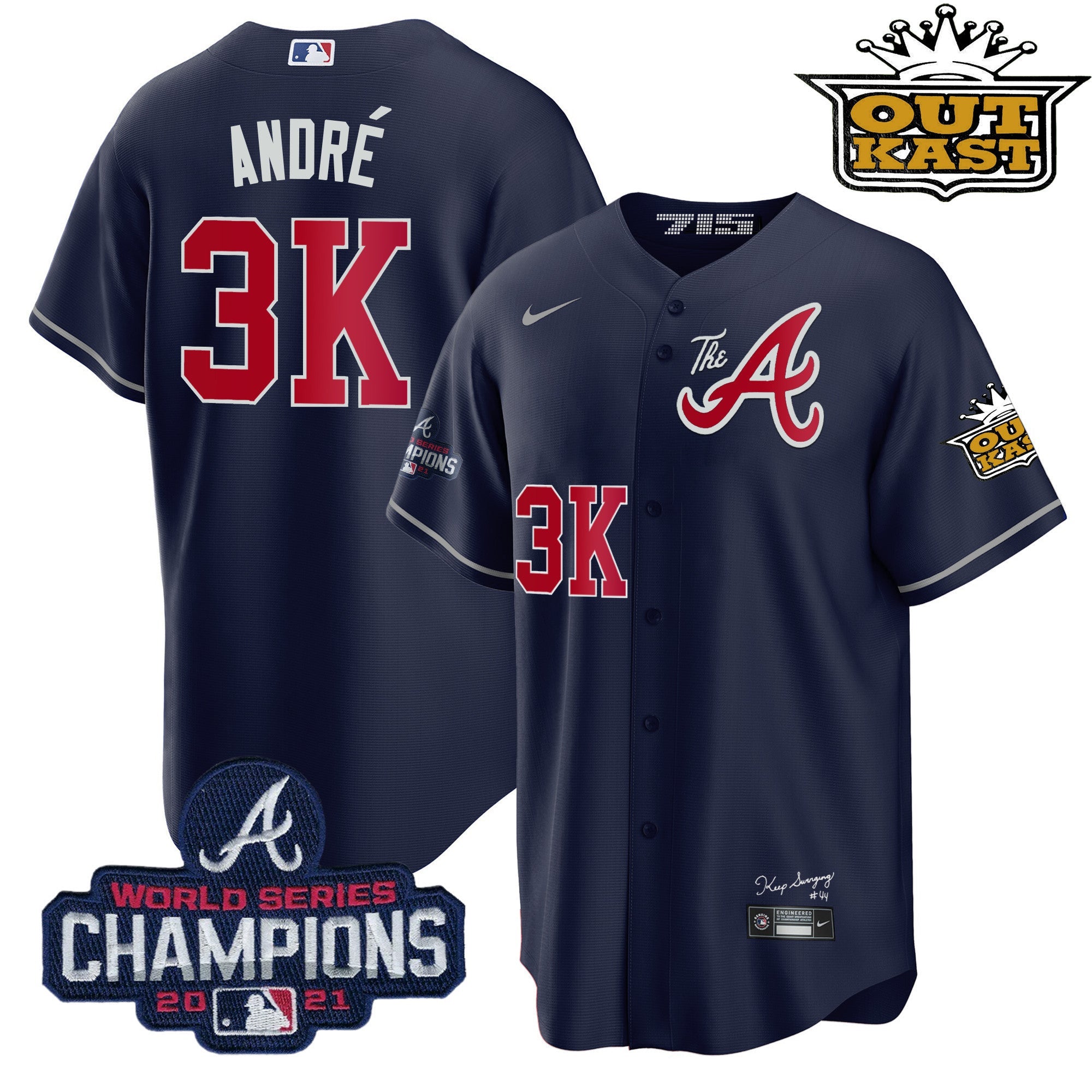 Men’s Atlanta Outkast Gold The A Cool Base Jersey