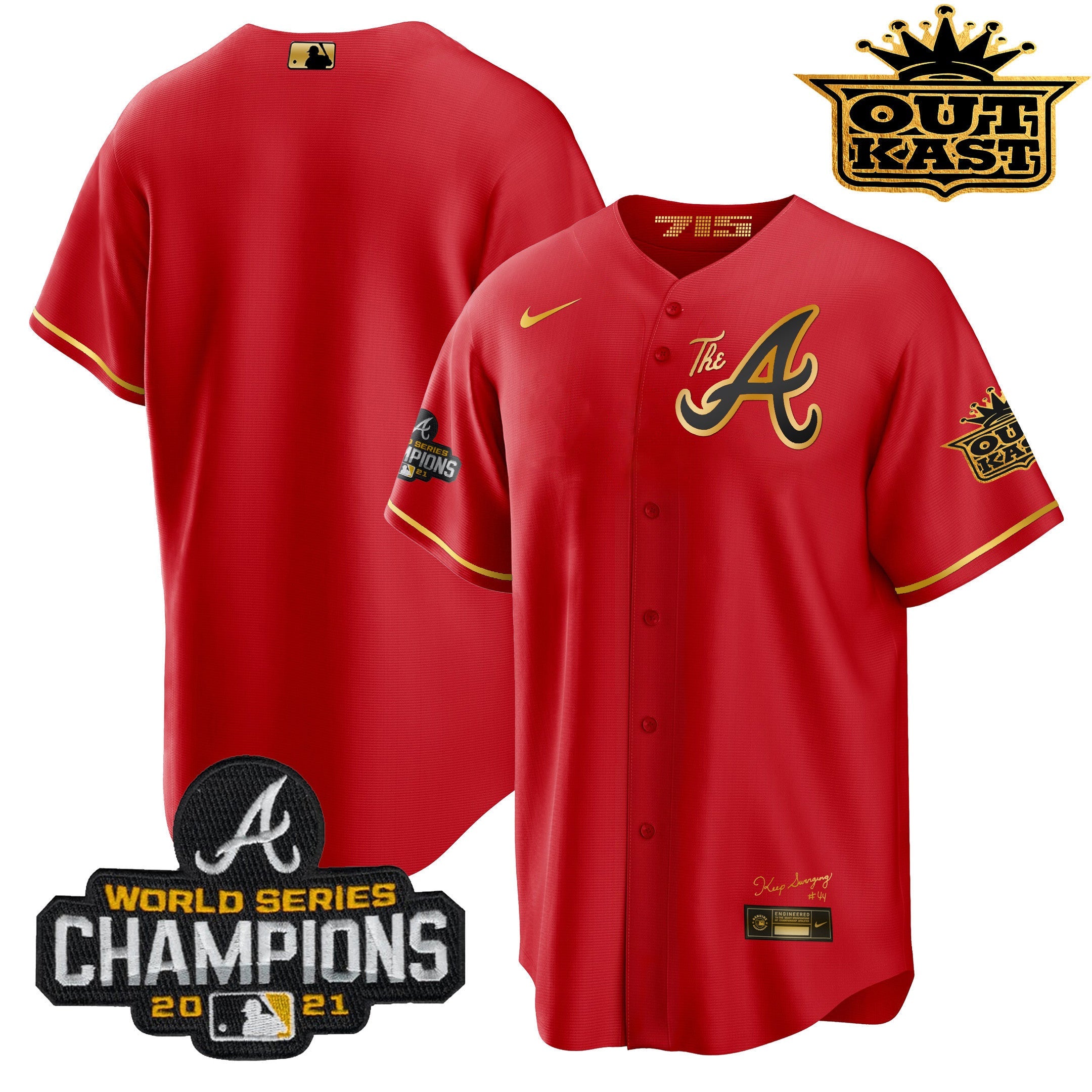 Men’s Atlanta Outkast Gold The A Cool Base Jersey