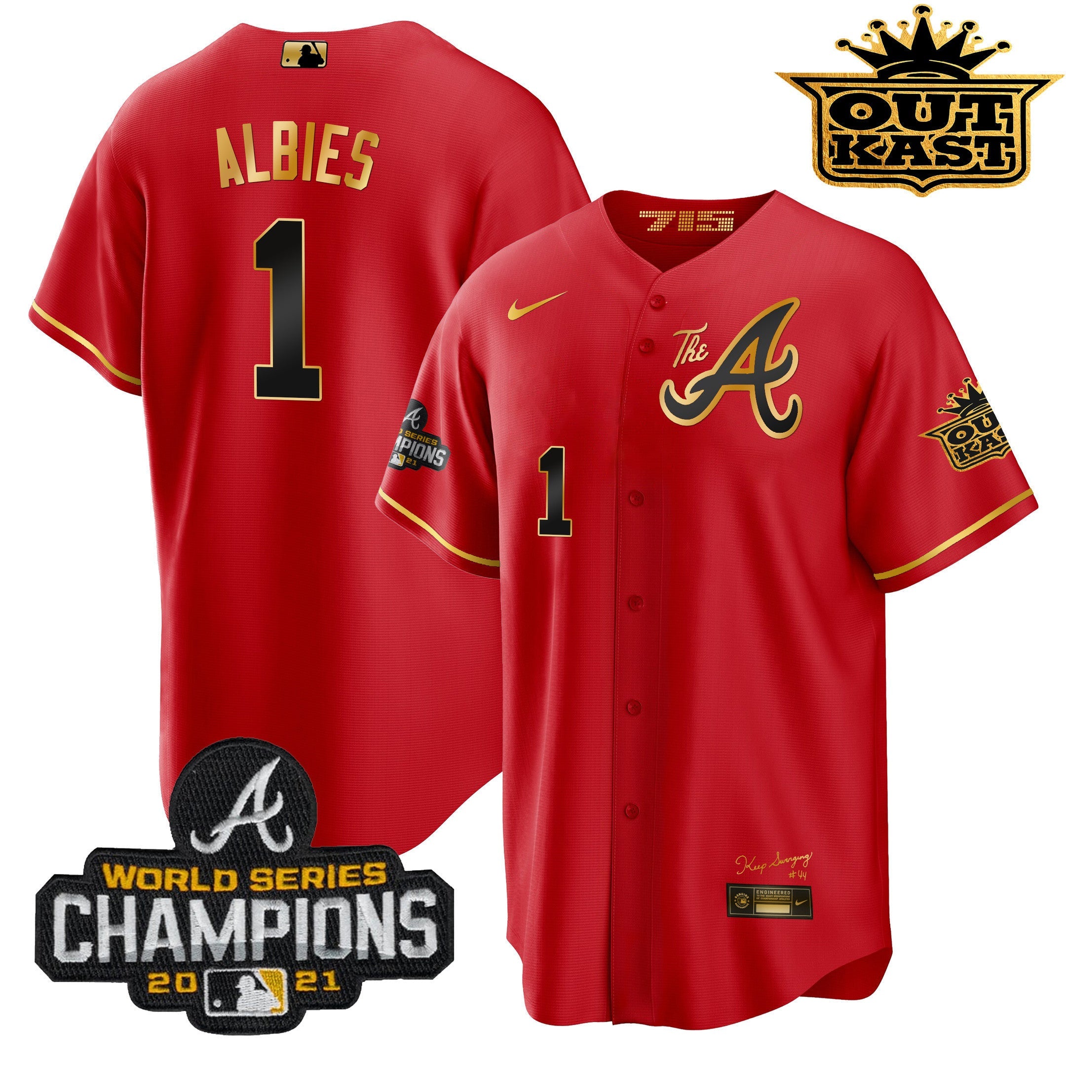 Men’s Atlanta Outkast Gold The A Cool Base Jersey