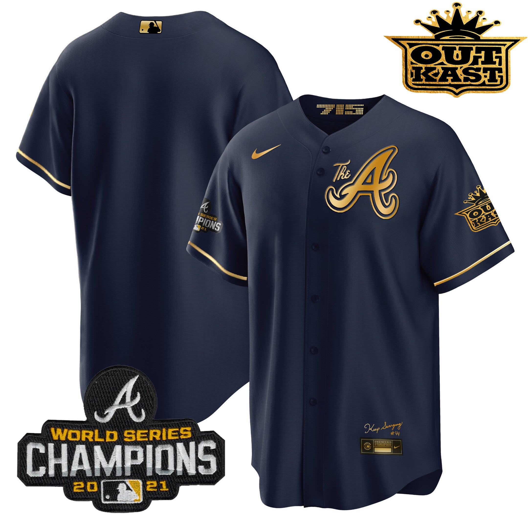 Men’s Atlanta Outkast Gold The A Cool Base Jersey