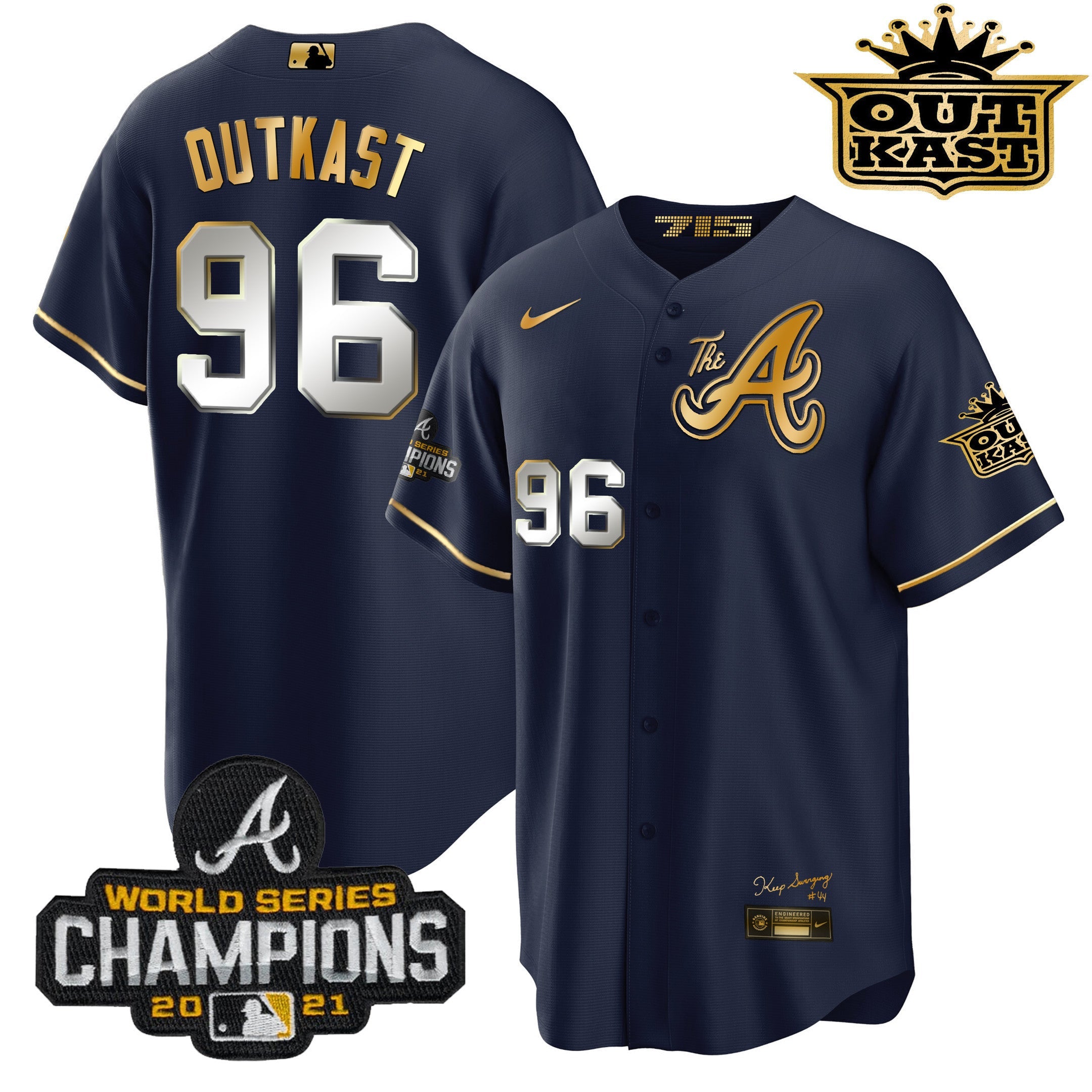 Men’s Atlanta Outkast Gold The A Cool Base Jersey