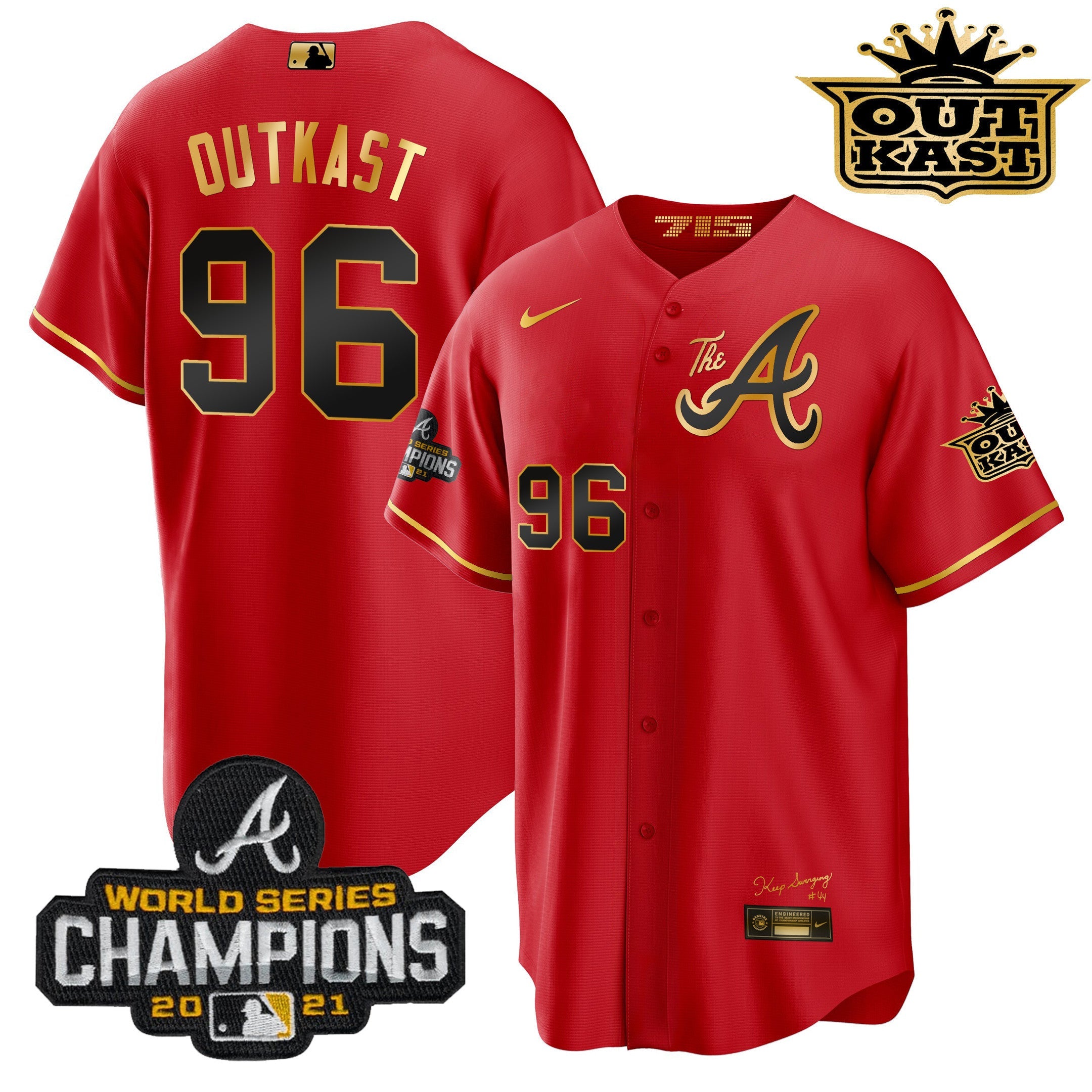 Men’s Atlanta Outkast Gold The A Cool Base Jersey