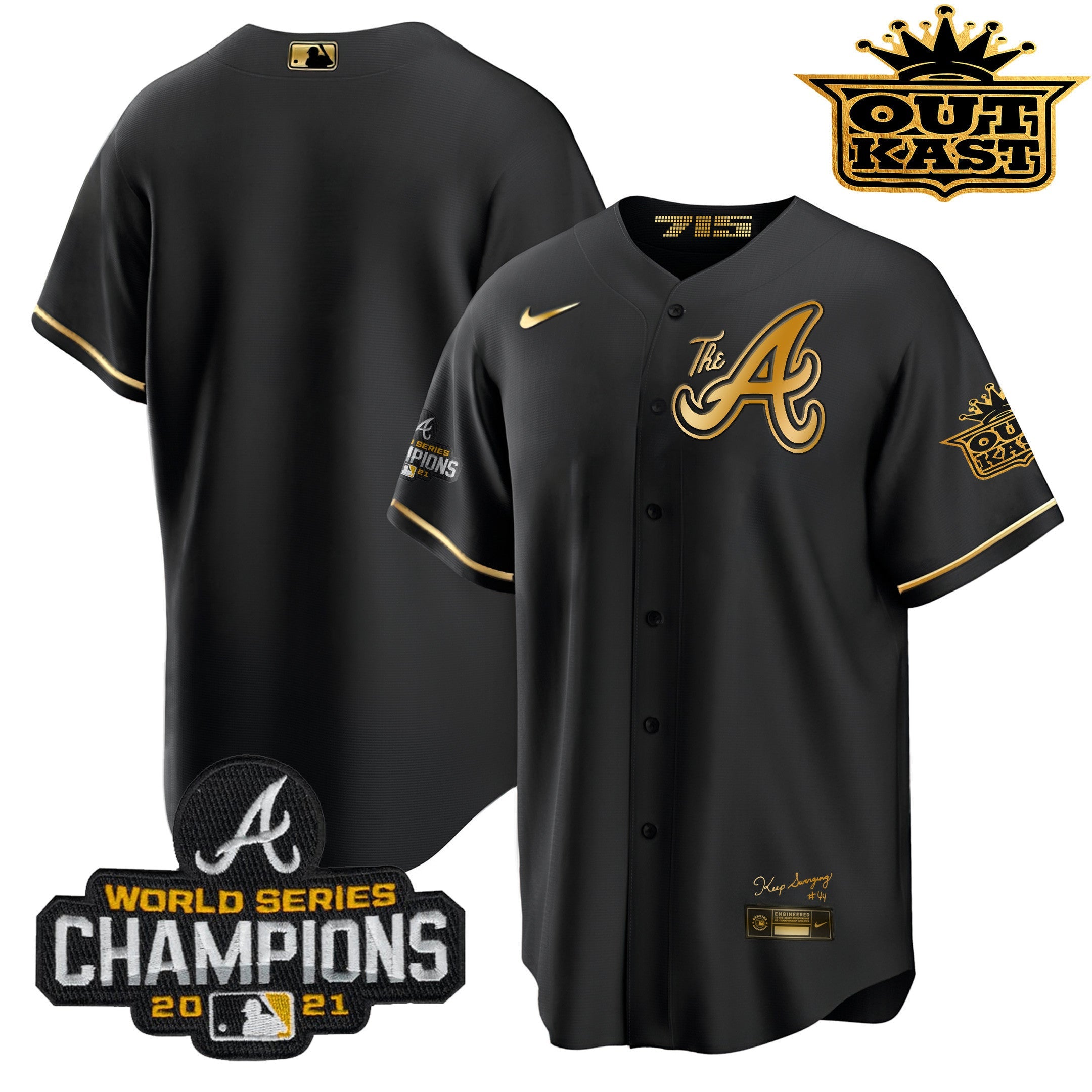 Men’s Atlanta Outkast Gold The A Cool Base Jersey