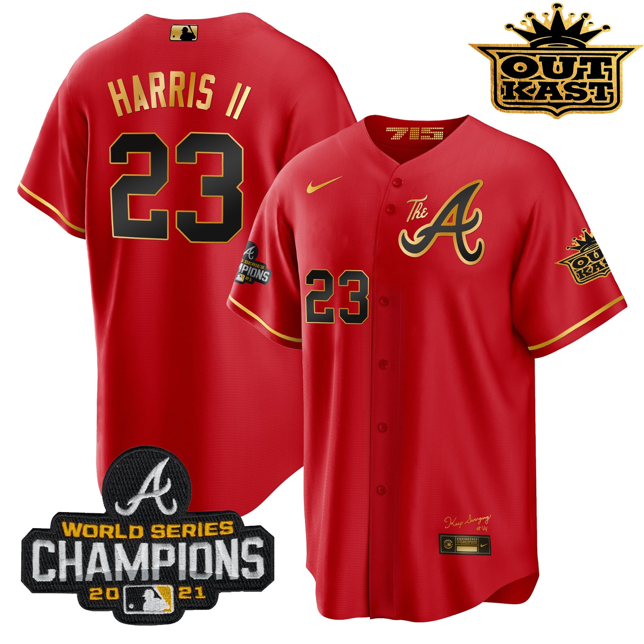 Men’s Atlanta Outkast Gold The A Cool Base Jersey