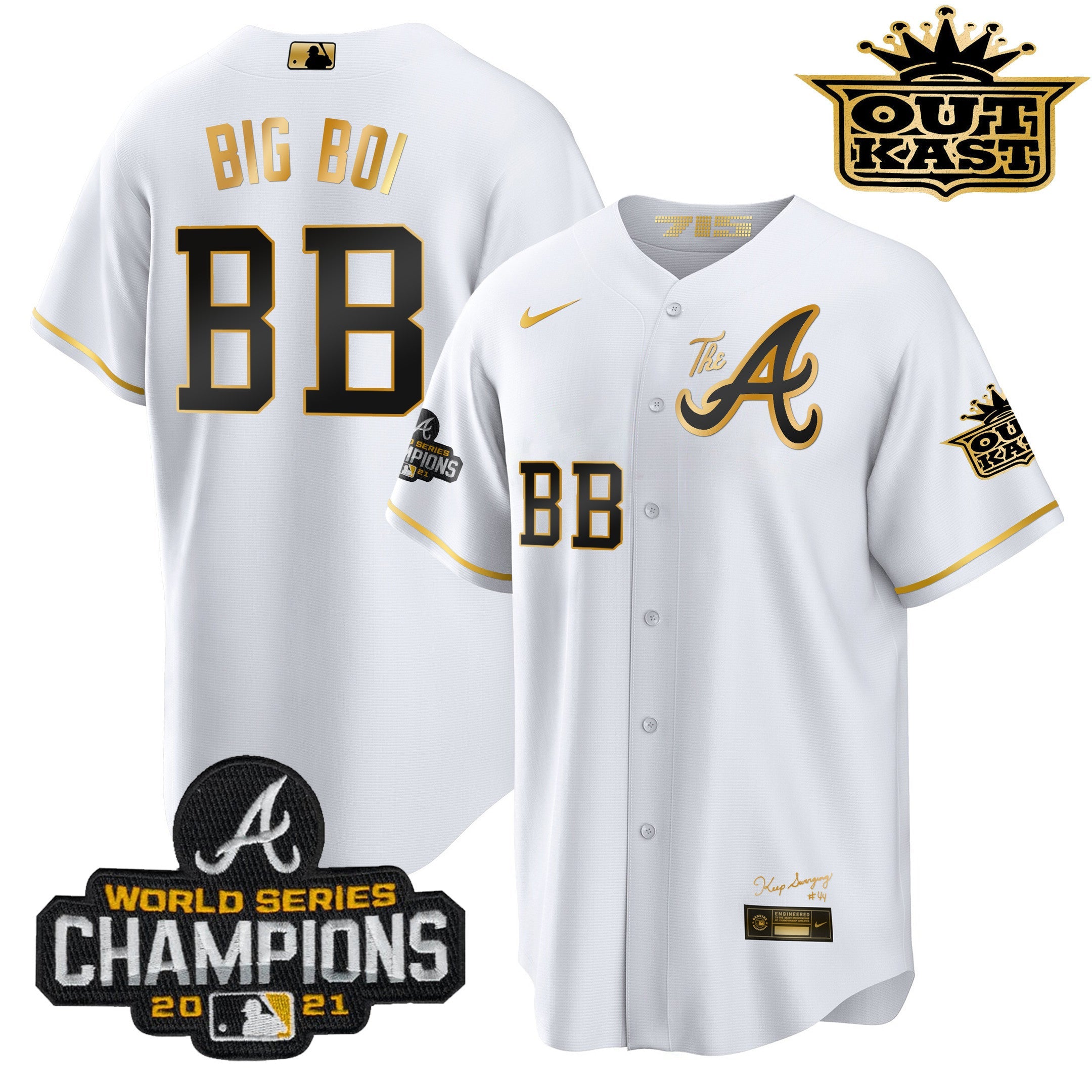 Men’s Atlanta Outkast Gold The A Cool Base Jersey