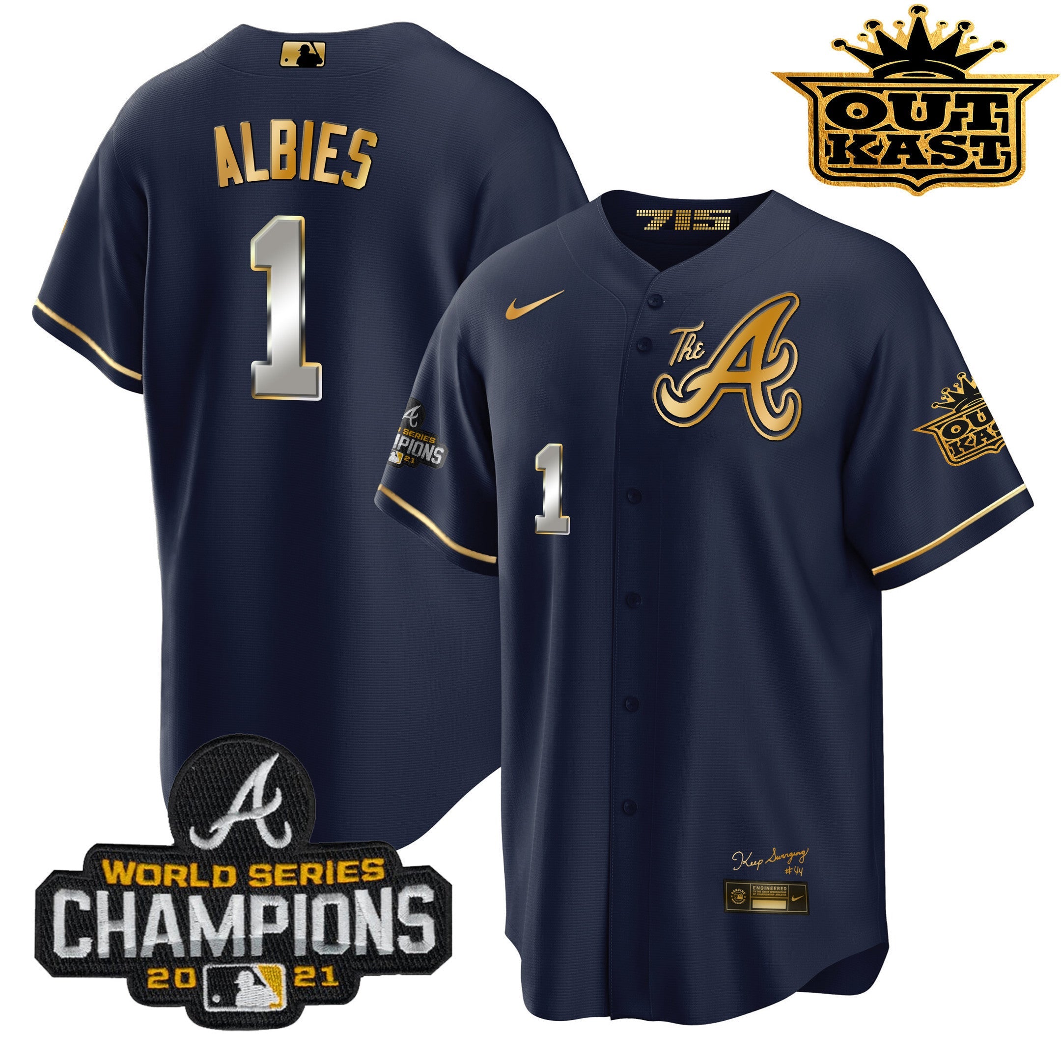 Men’s Atlanta Outkast Gold The A Cool Base Jersey