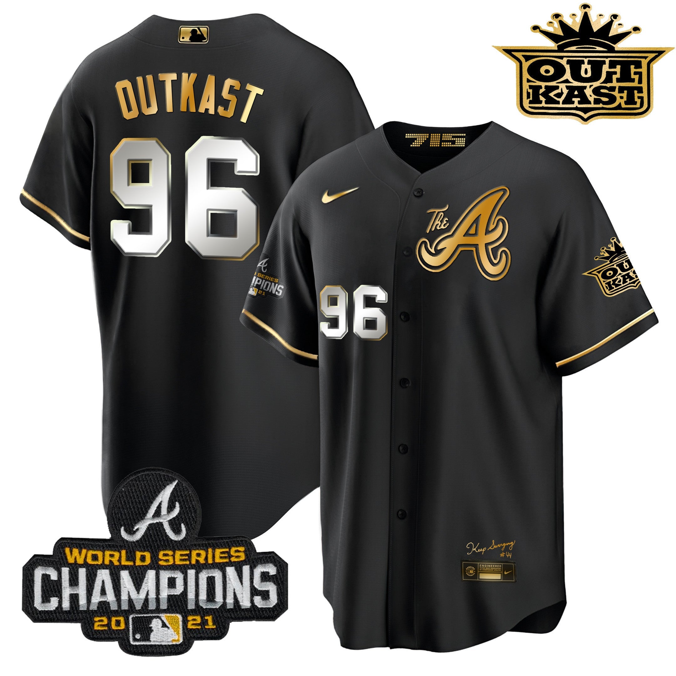 Men’s Atlanta Outkast Gold The A Cool Base Jersey