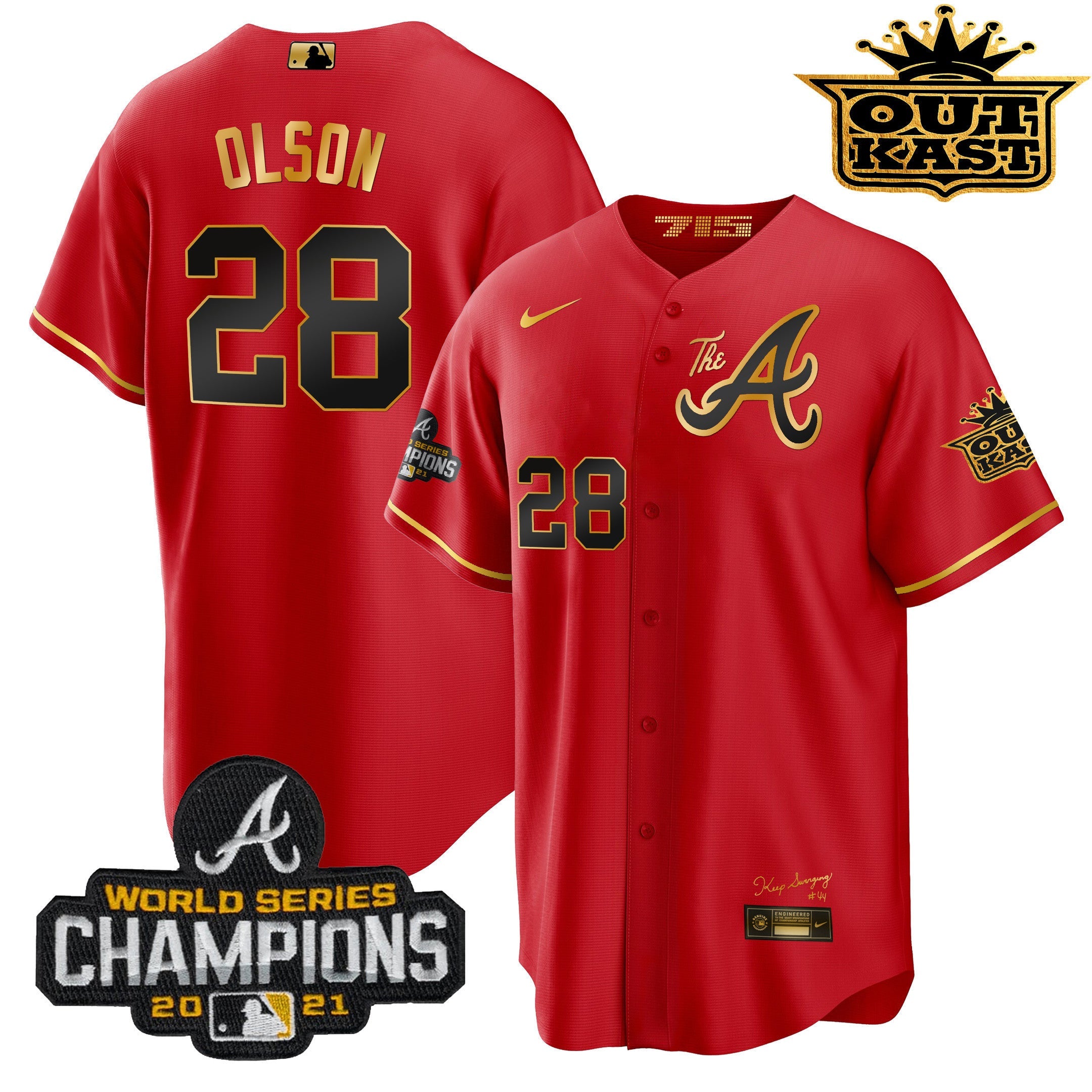 Men’s Atlanta Outkast Gold The A Cool Base Jersey