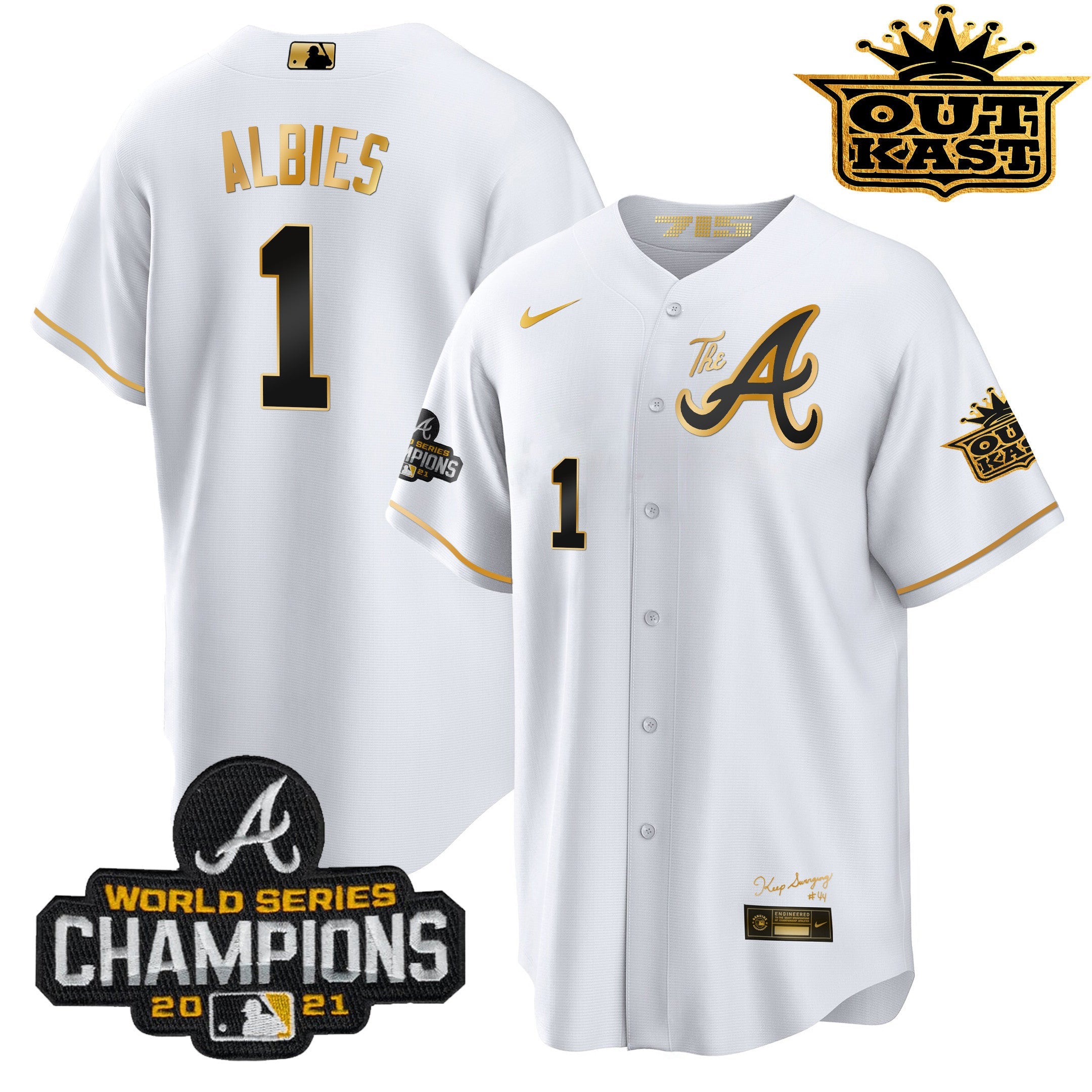 Men’s Atlanta Outkast Gold The A Cool Base Jersey