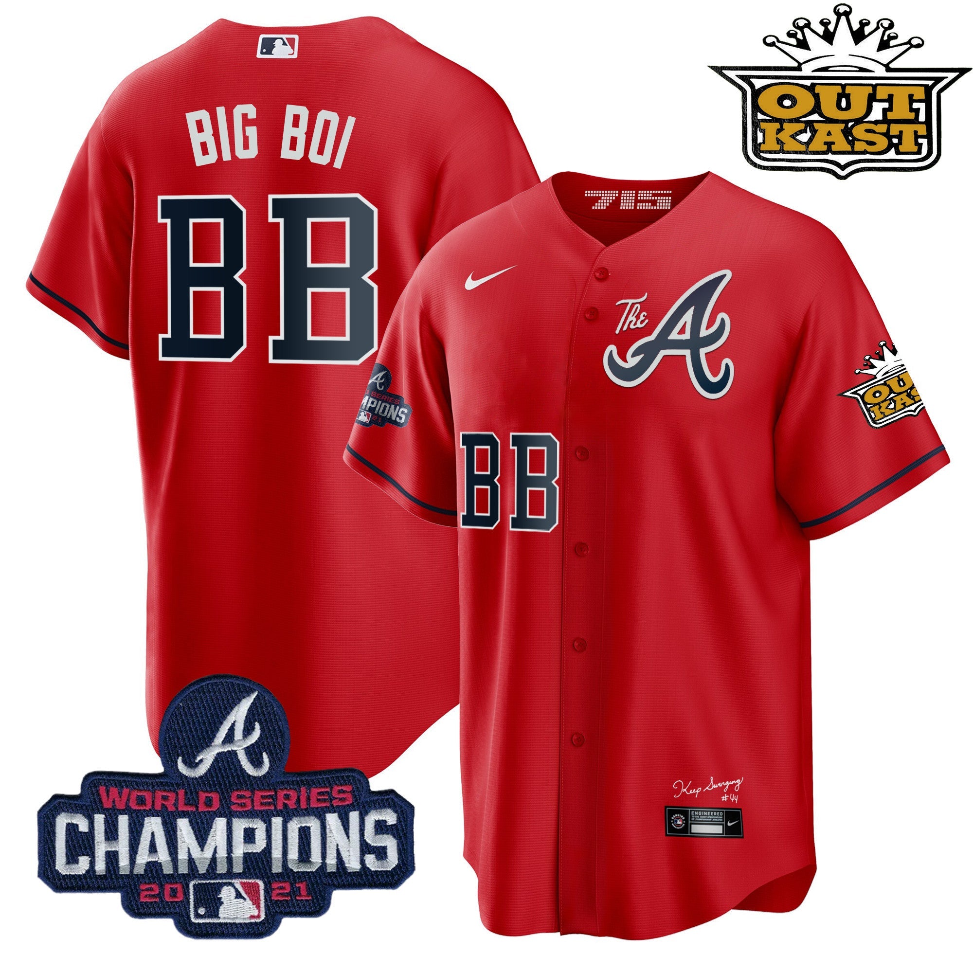Men’s Atlanta Outkast Gold The A Cool Base Jersey