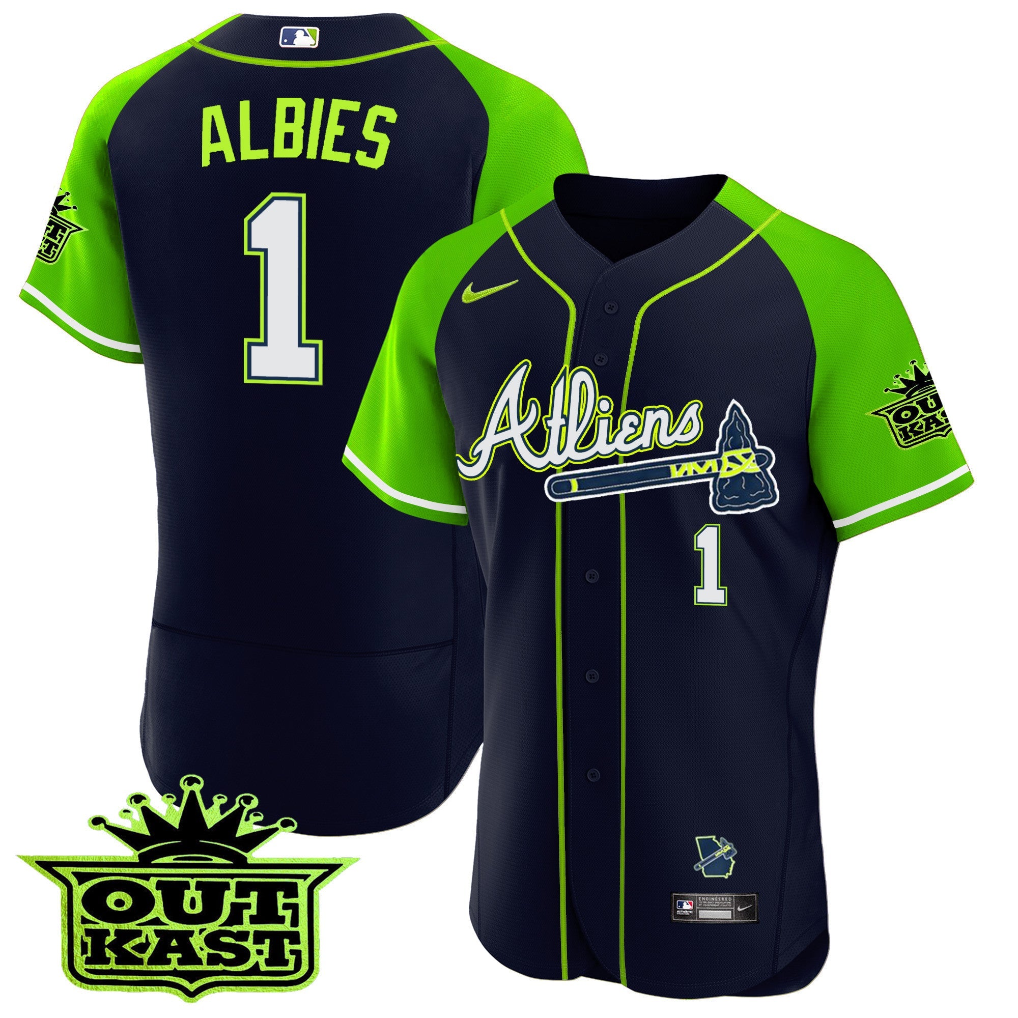 Men’s Atlanta Atliens Alternate Flex Base Jersey