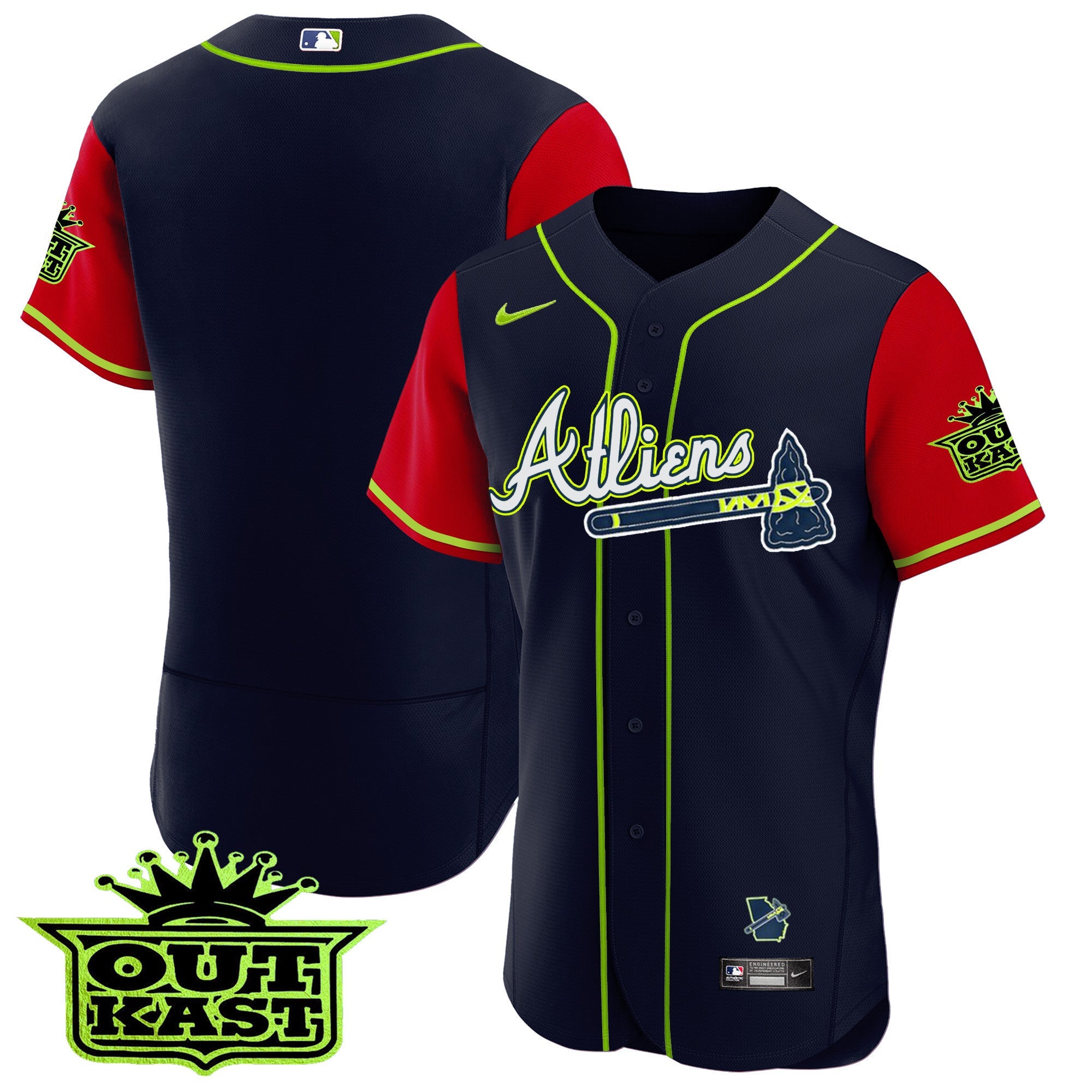 Men’s Atlanta Atliens Alternate Flex Base Jersey