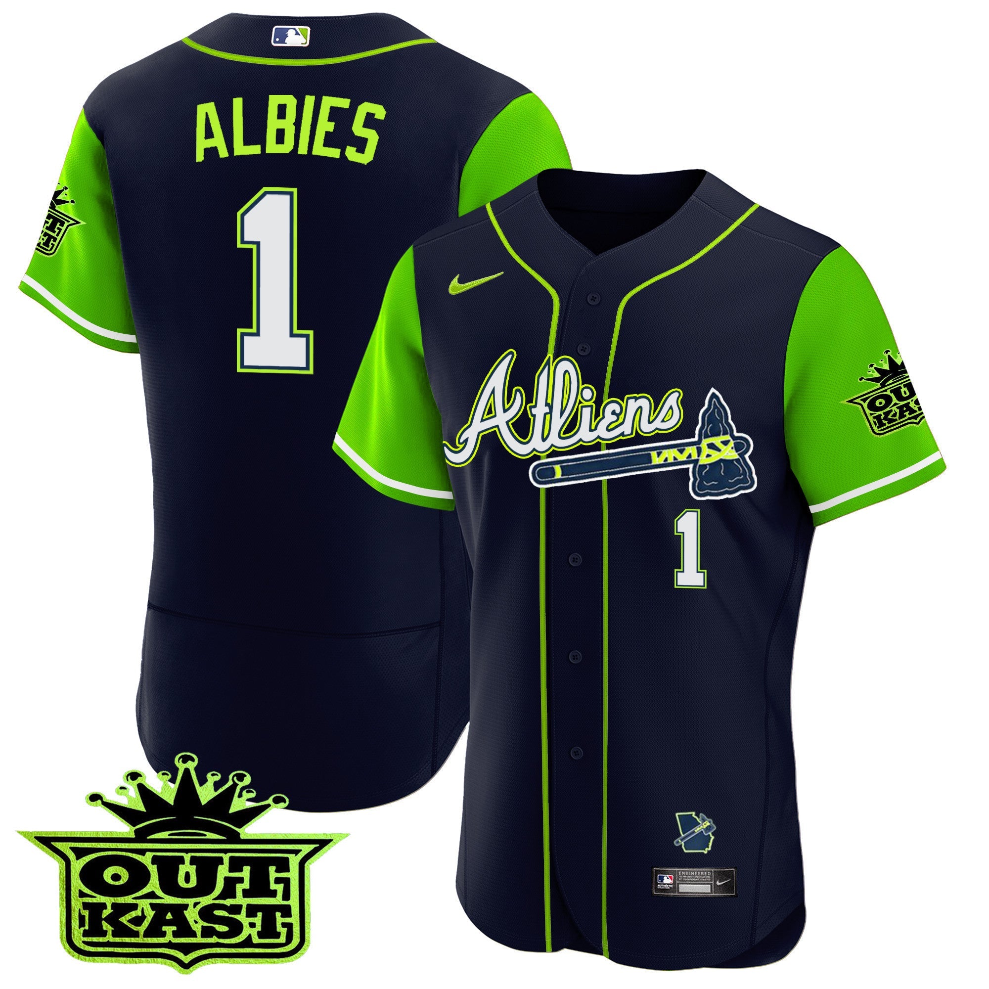 Men’s Atlanta Atliens Alternate Flex Base Jersey