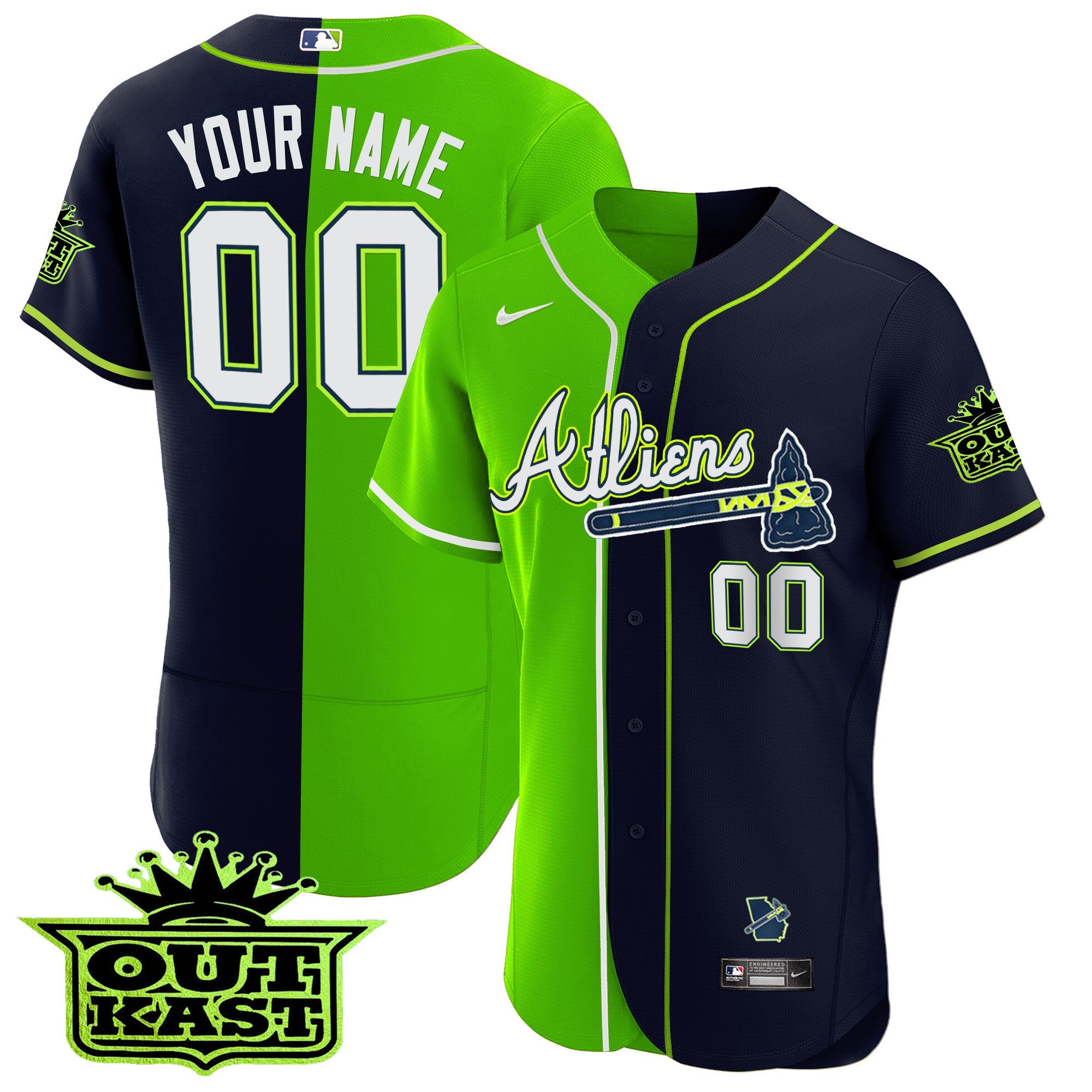 Atlanta Atliens Alternate Flex Base Custom Jersey