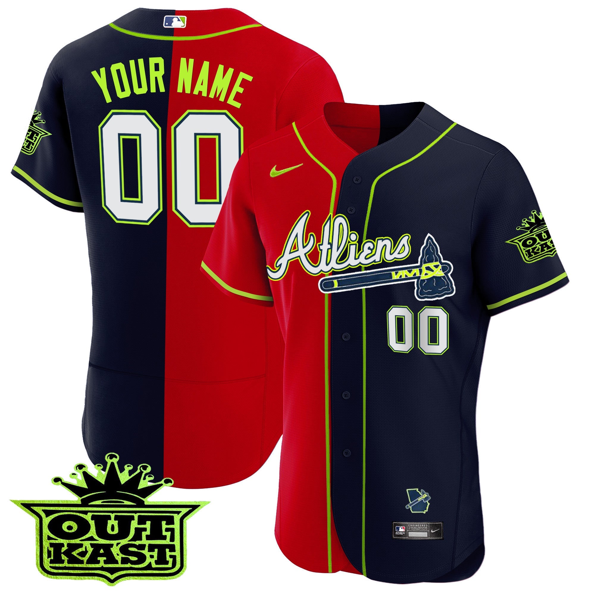 Atlanta Atliens Alternate Flex Base Custom Jersey