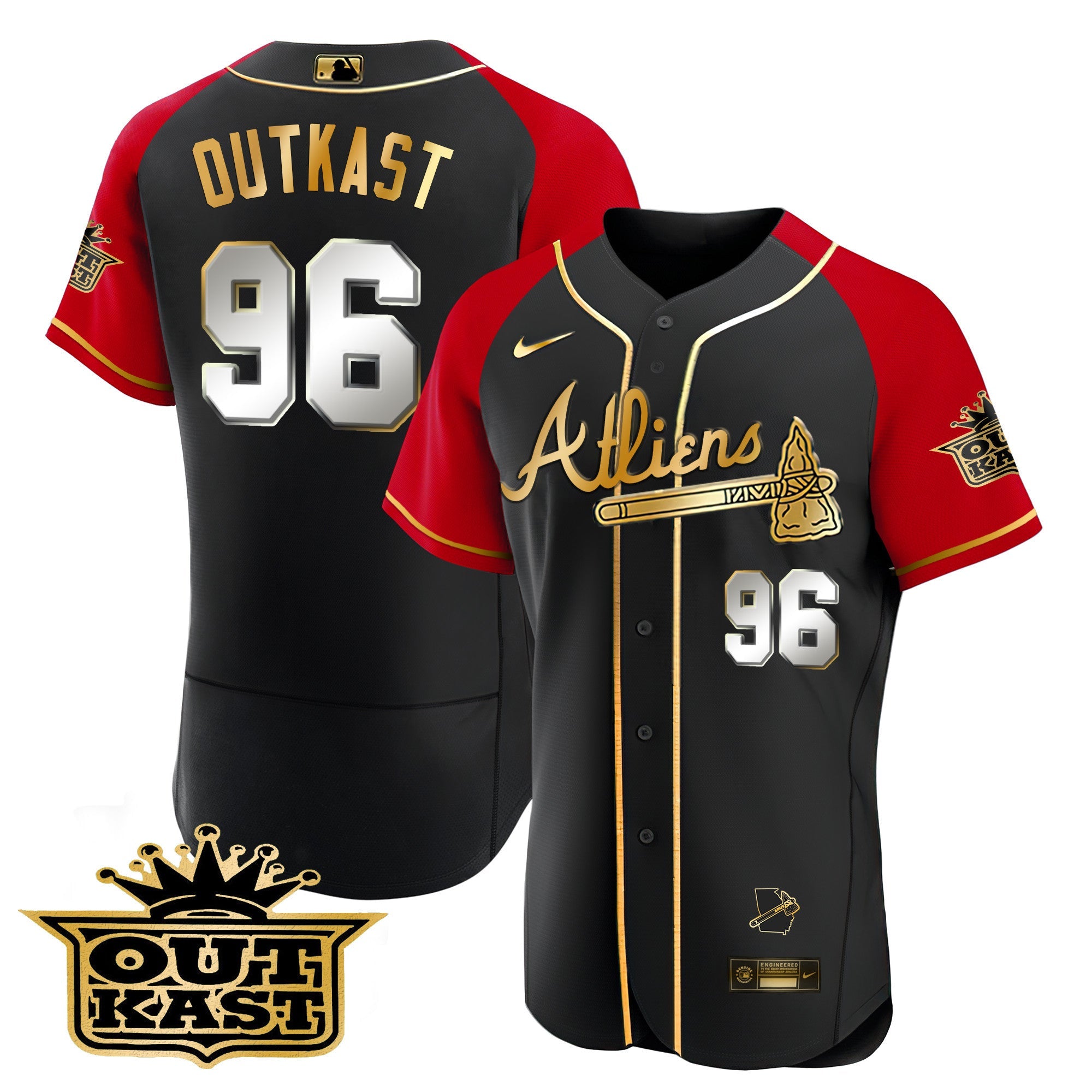Men’s Atlanta Atliens Gold Alternate Flex Base Jersey