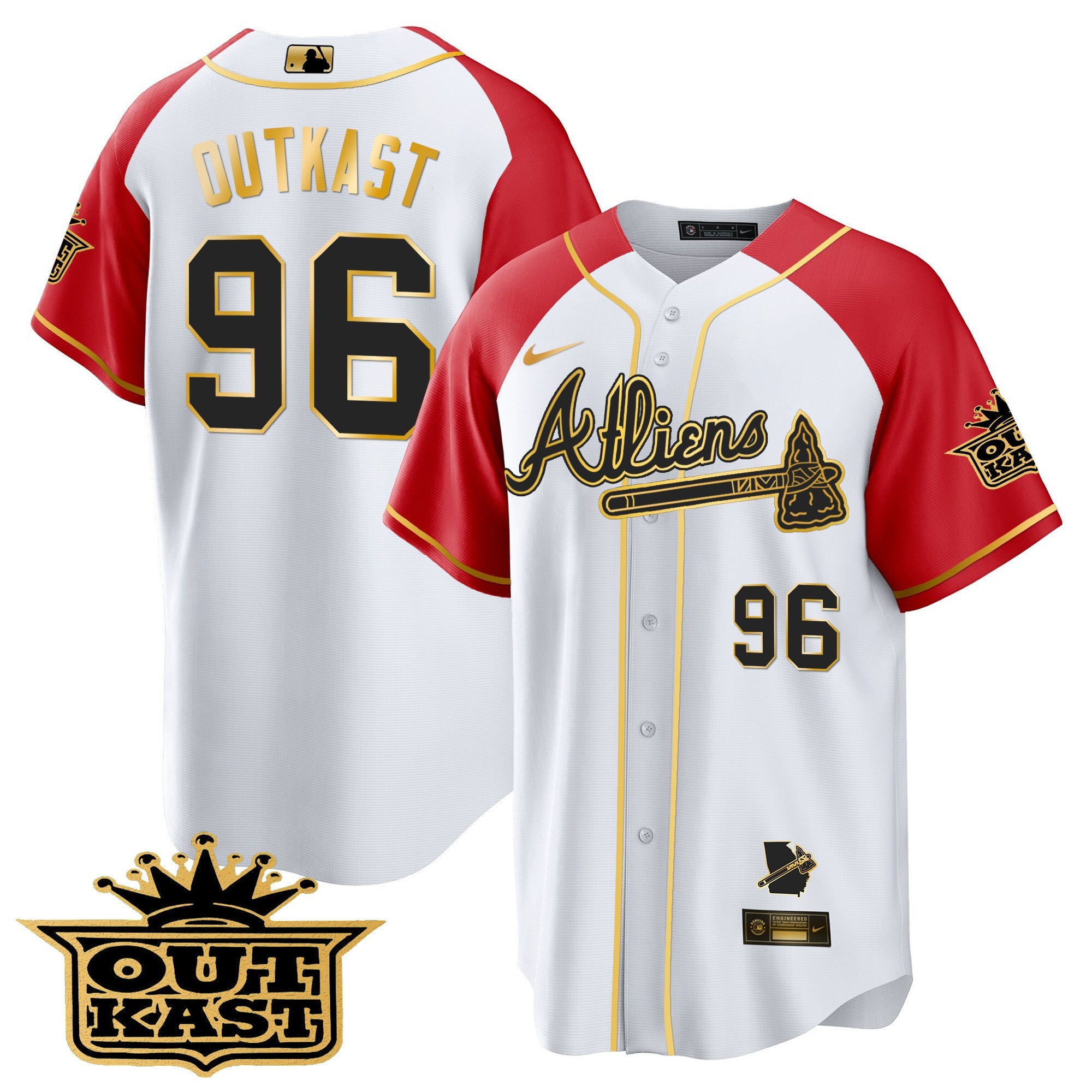 Men’s Atlanta Atliens Gold Alternate Cool Base Jersey