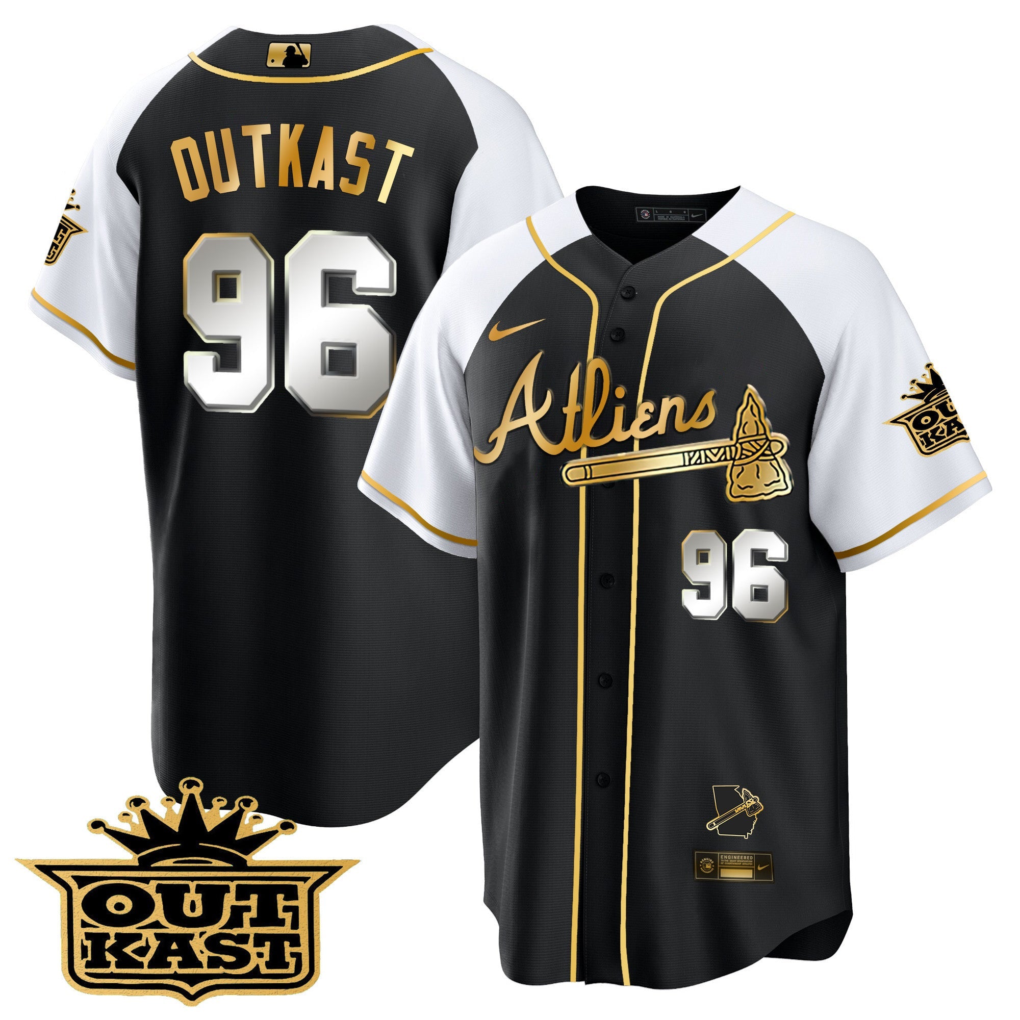 Men’s Atlanta Atliens Gold Alternate Cool Base Jersey