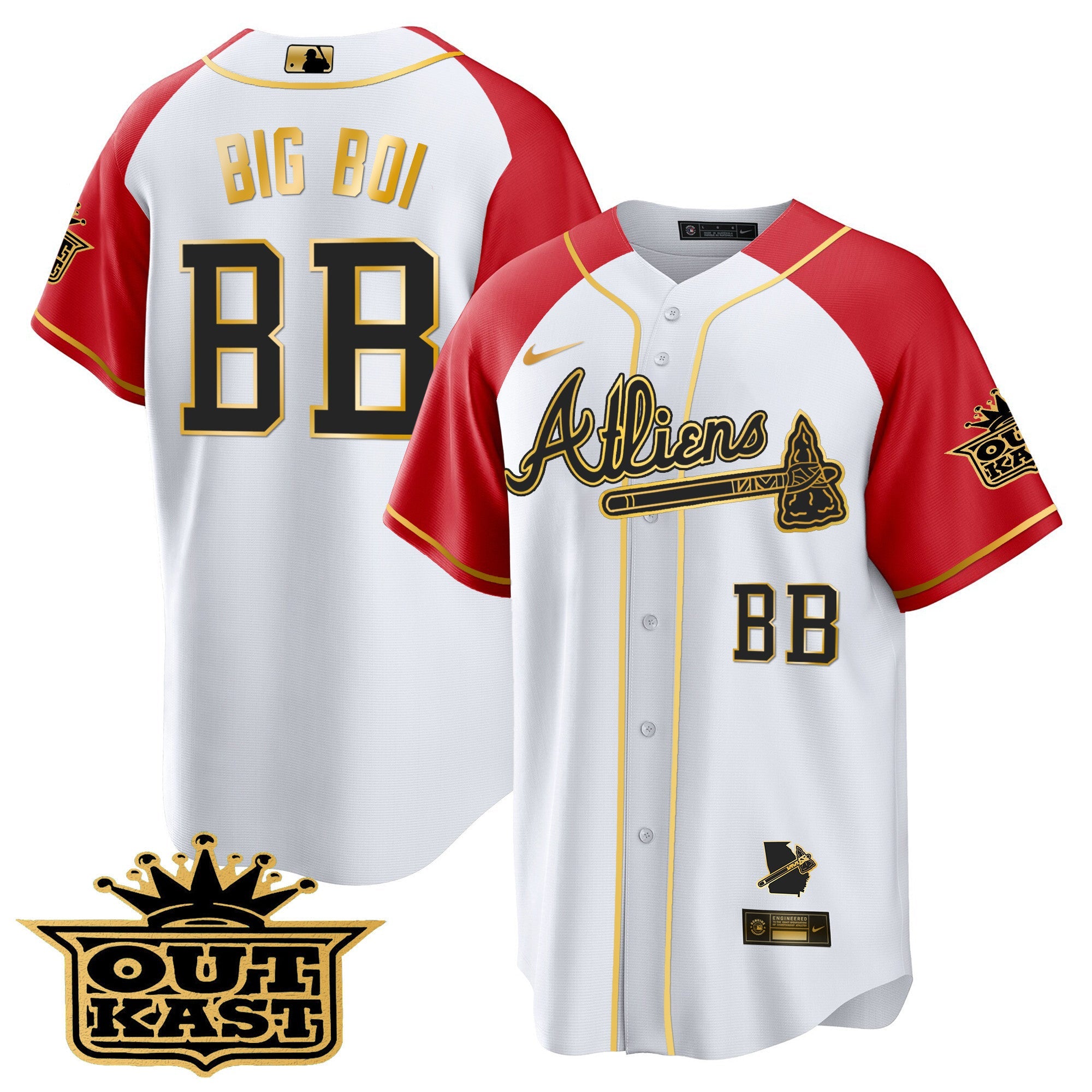 Men’s Atlanta Atliens Gold Alternate Cool Base Jersey