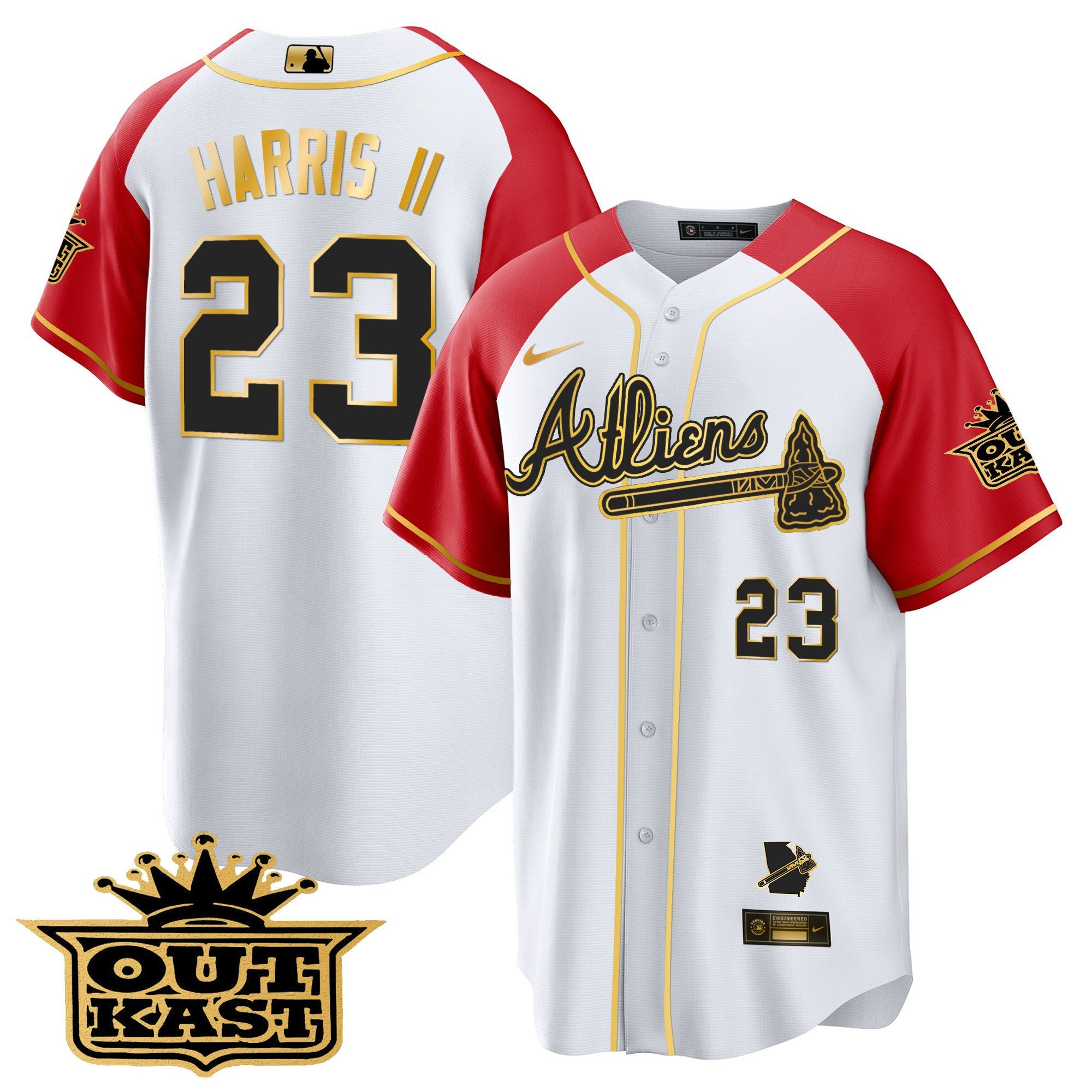 Men’s Atlanta Atliens Gold Alternate Cool Base Jersey
