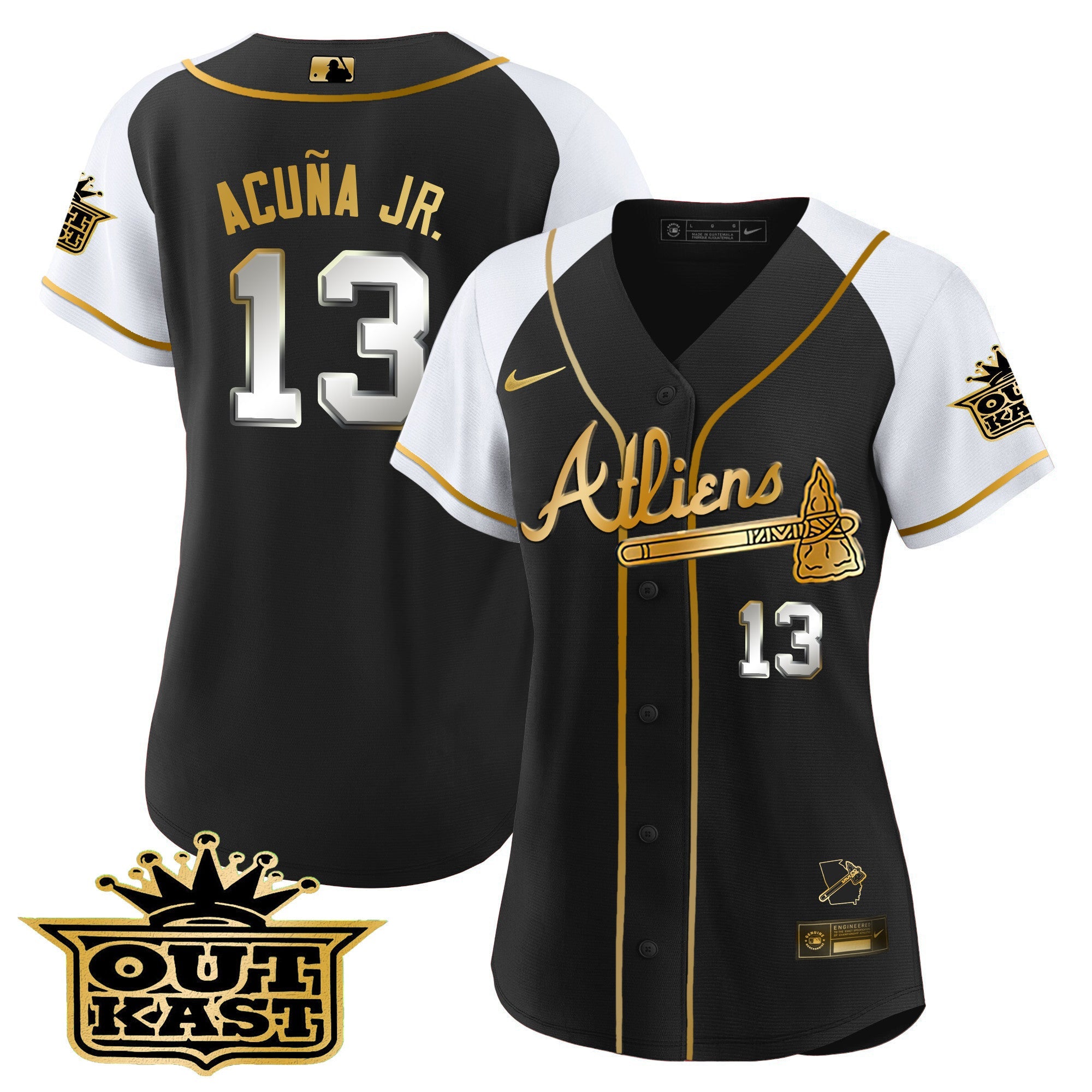 Women’s Atlanta Atliens Gold Alternate Baseball Jersey