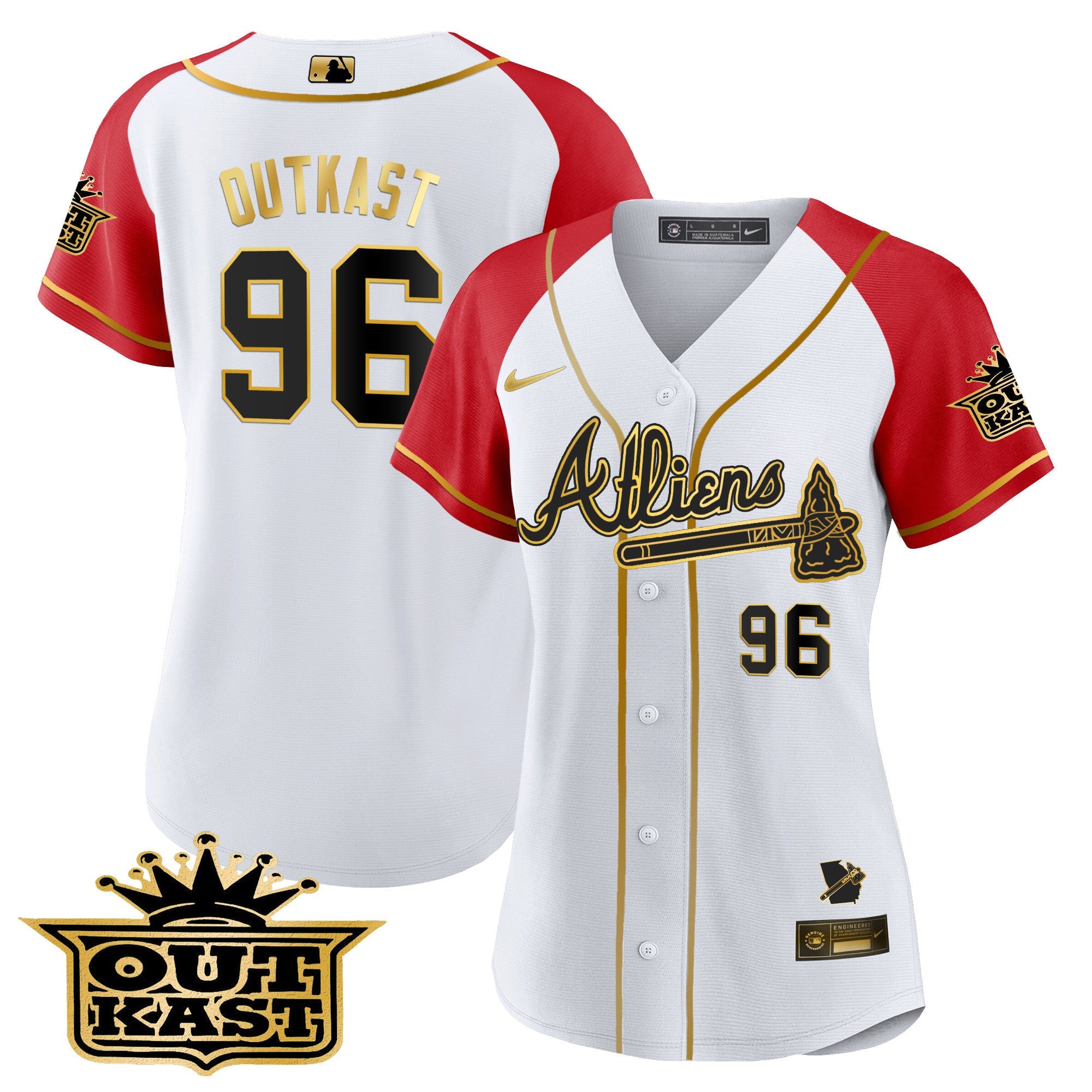 Women’s Atlanta Atliens Gold Alternate Baseball Jersey