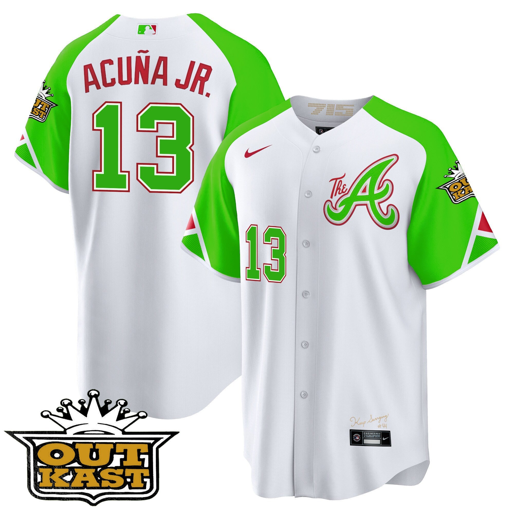 Atlanta Atliens 2023 City Connect Bright Green Cool Base Jersey