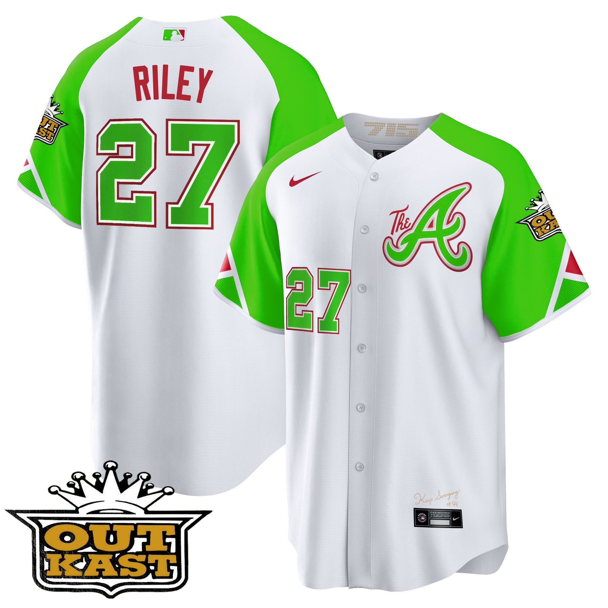 Atlanta Atliens 2023 City Connect Bright Green Cool Base Jersey