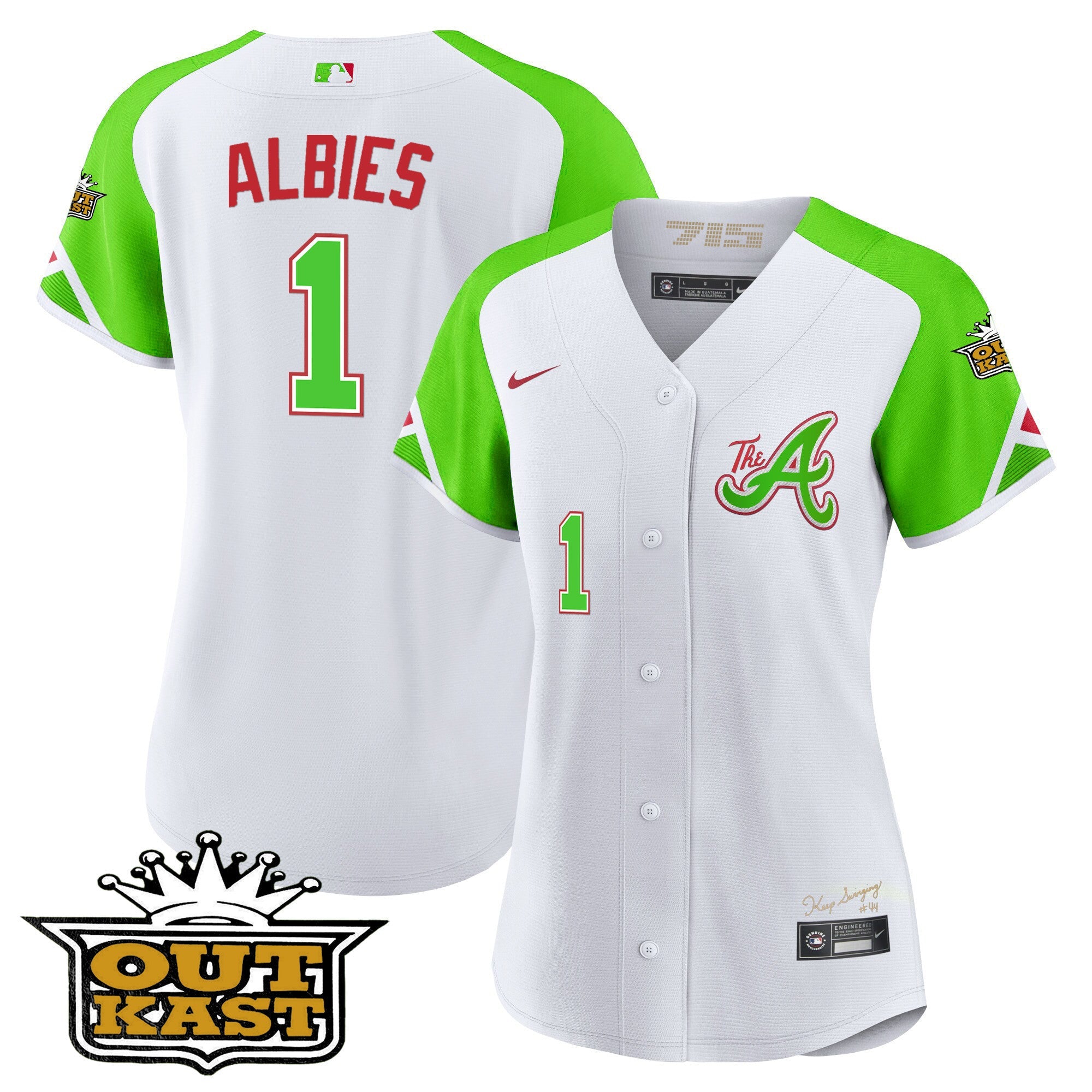 Atlanta Atliens 2023 City Connect Bright Green Cool Base Jersey