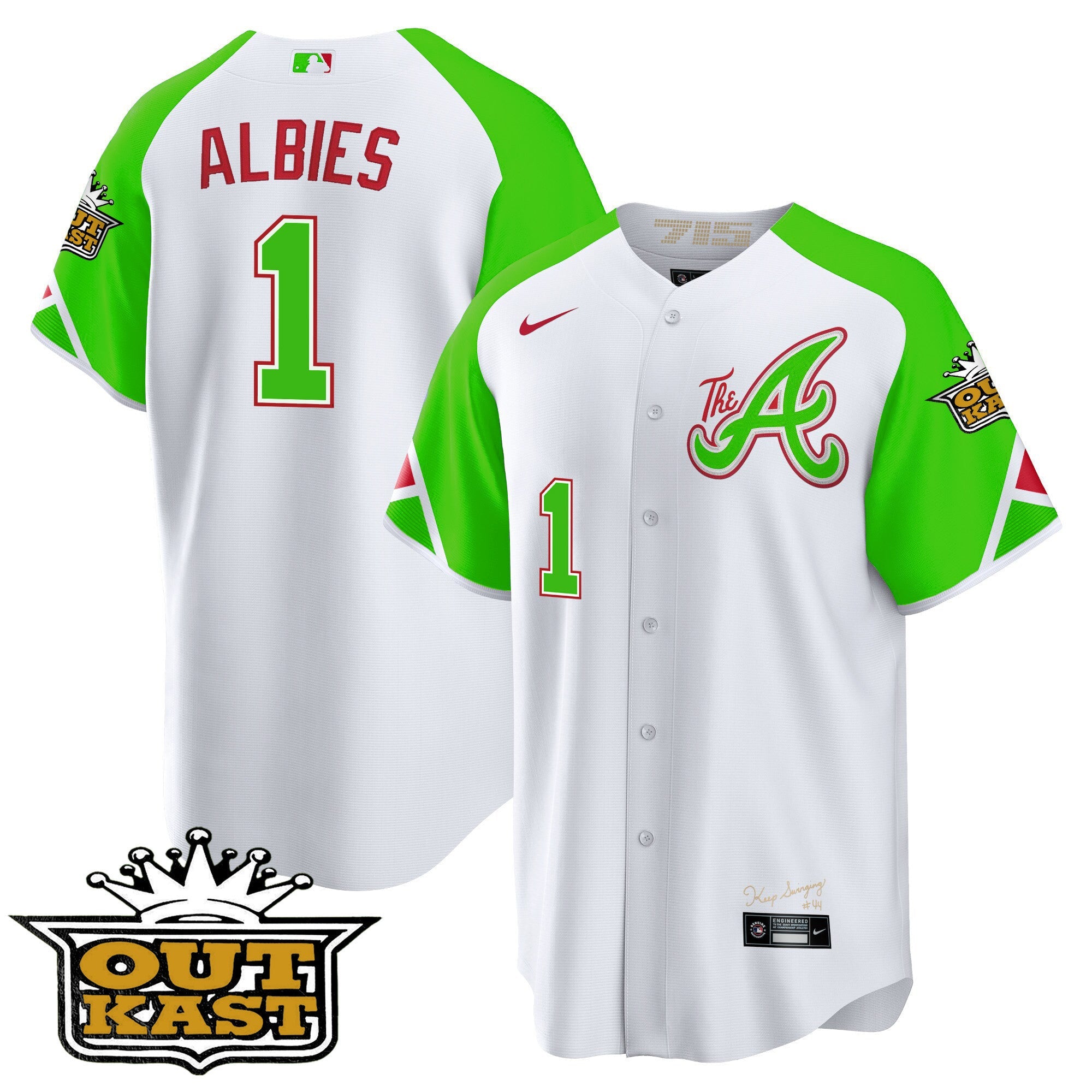 Atlanta Atliens 2023 City Connect Bright Green Cool Base Jersey
