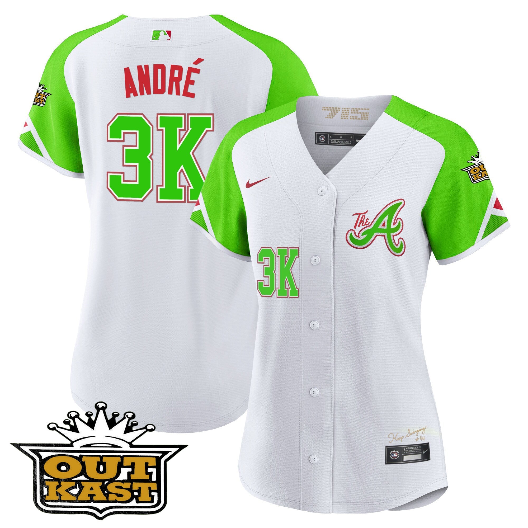 Atlanta Atliens 2023 City Connect Bright Green Cool Base Jersey