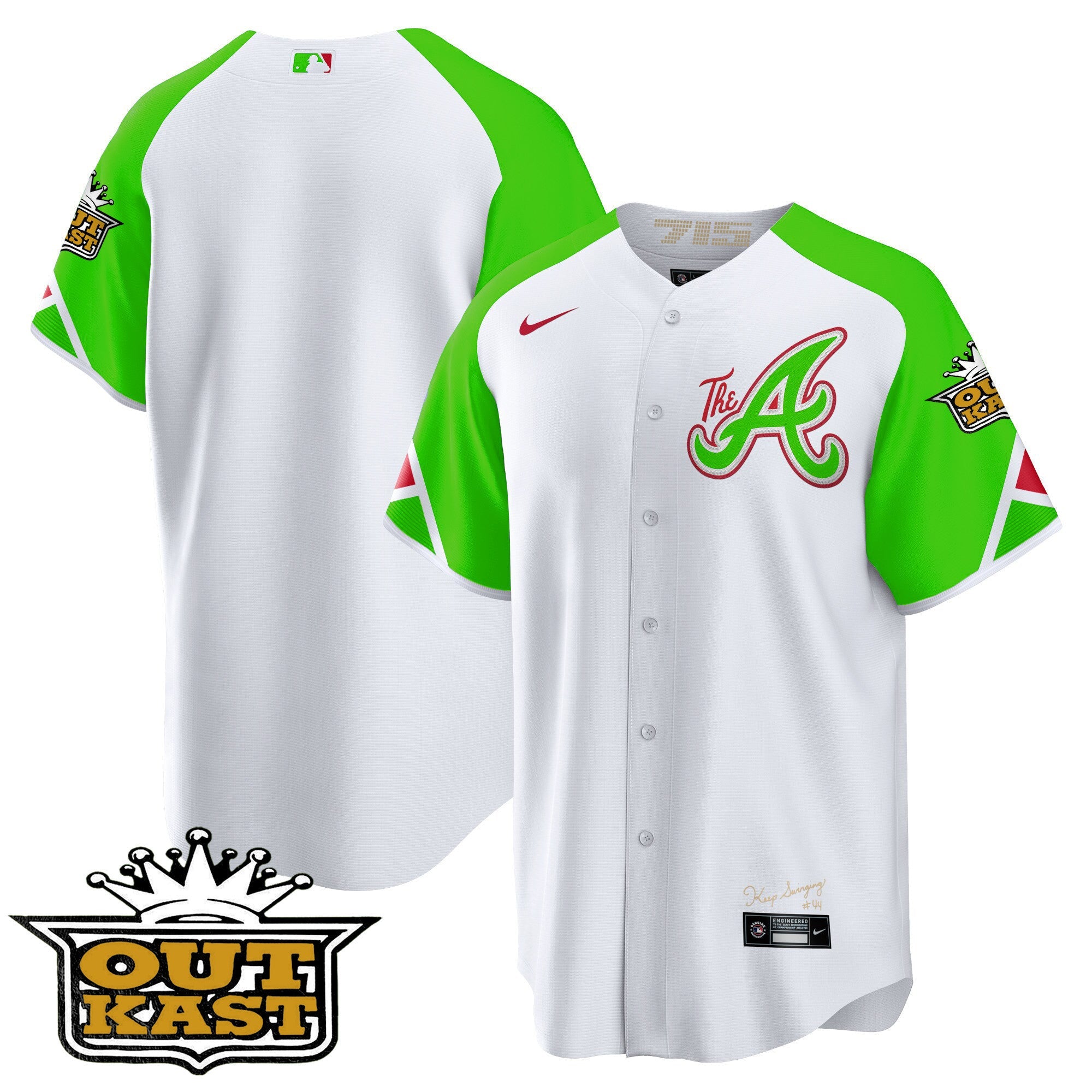 Atlanta Atliens 2023 City Connect Bright Green Cool Base Jersey
