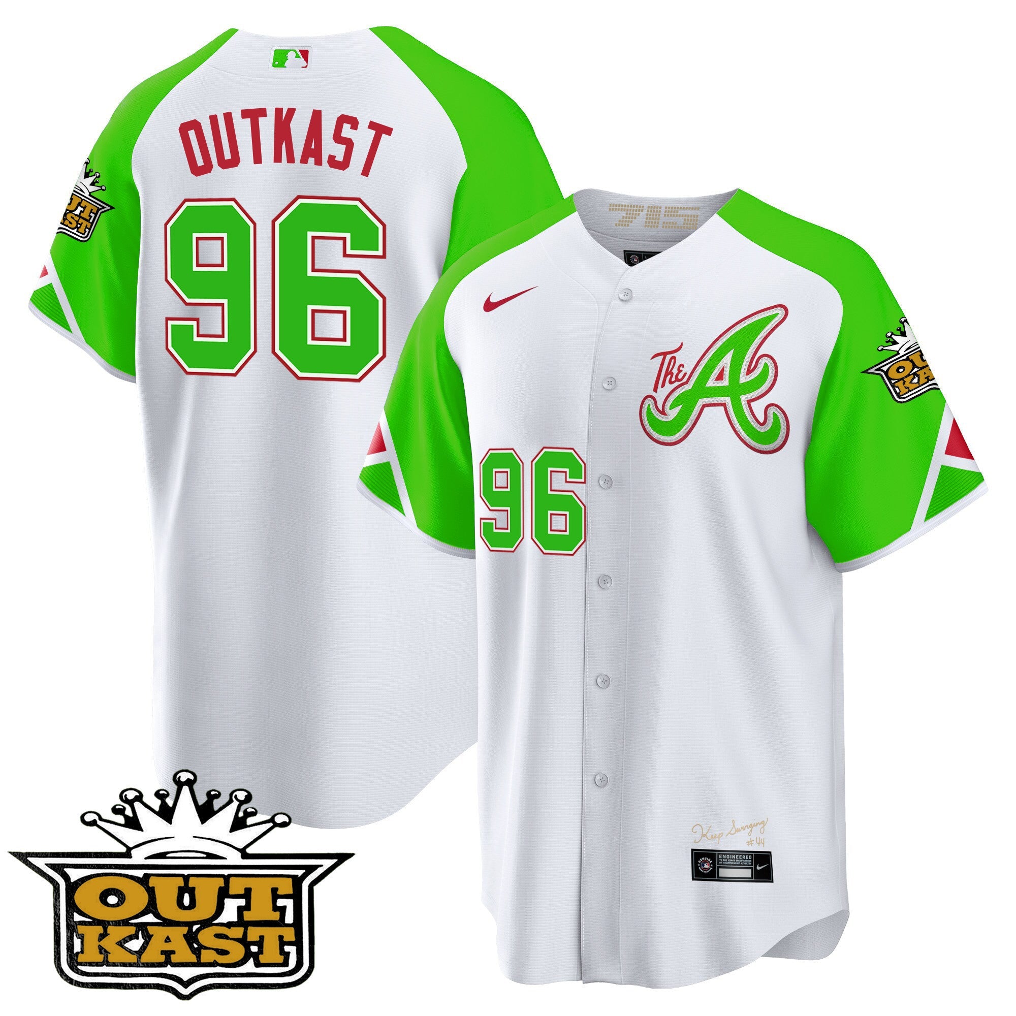 Atlanta Atliens 2023 City Connect Bright Green Cool Base Jersey