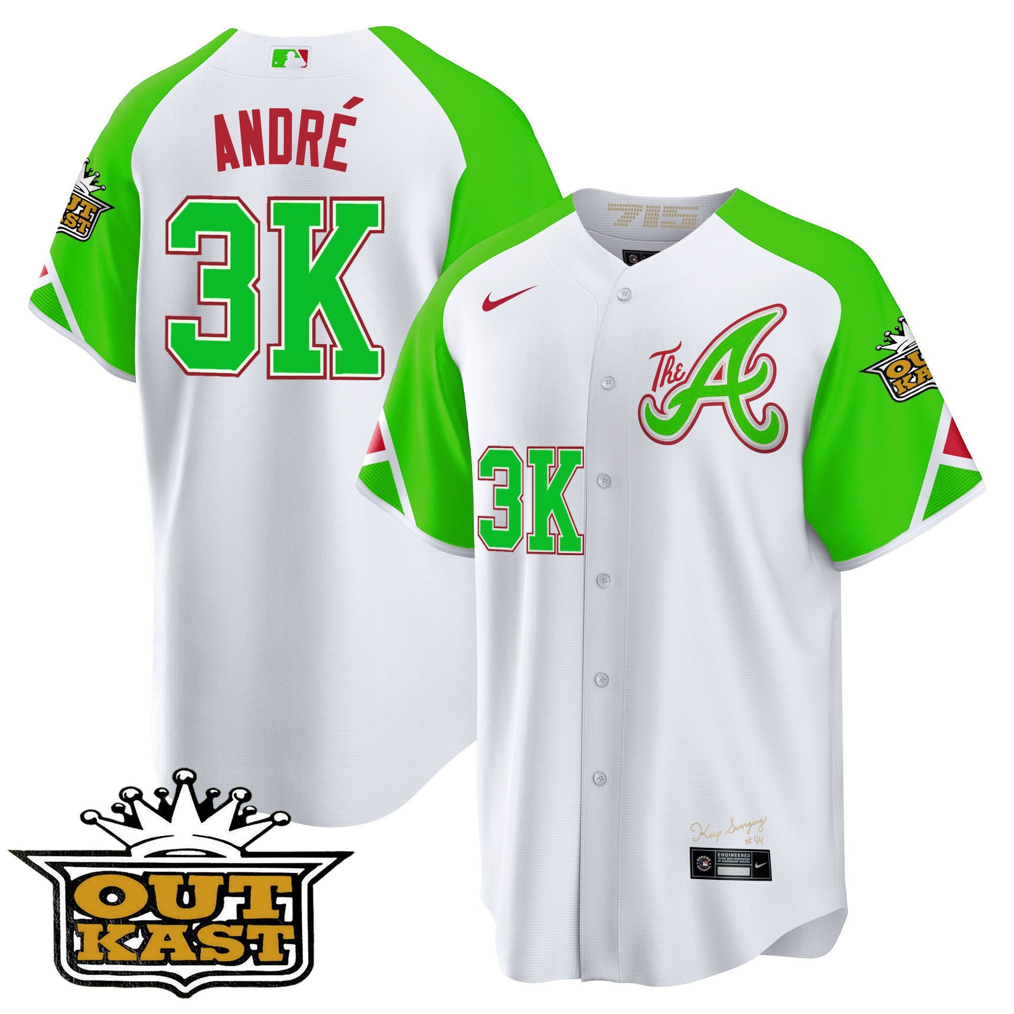 Atlanta Atliens 2023 City Connect Bright Green Cool Base Jersey