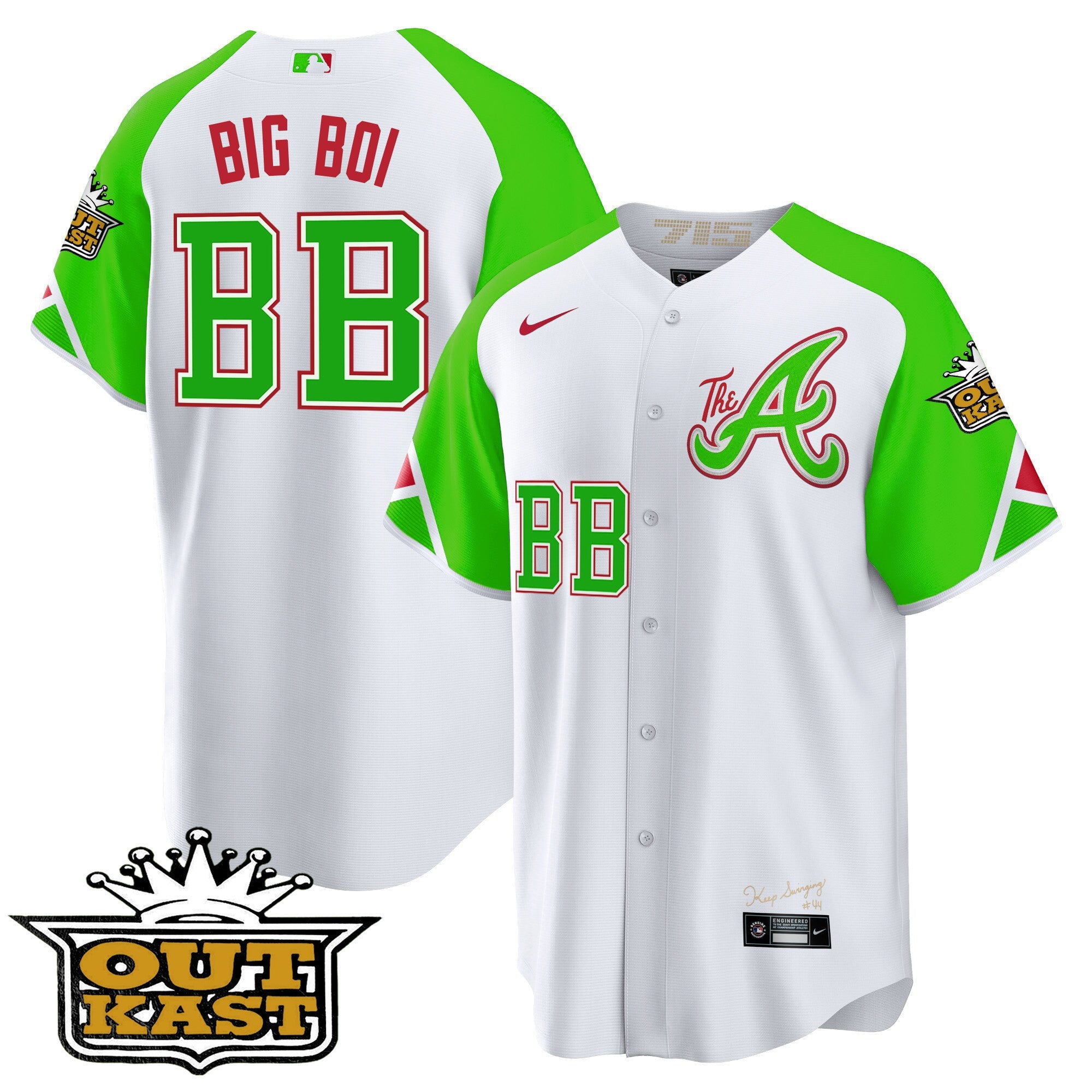 Atlanta Atliens 2023 City Connect Bright Green Cool Base Jersey