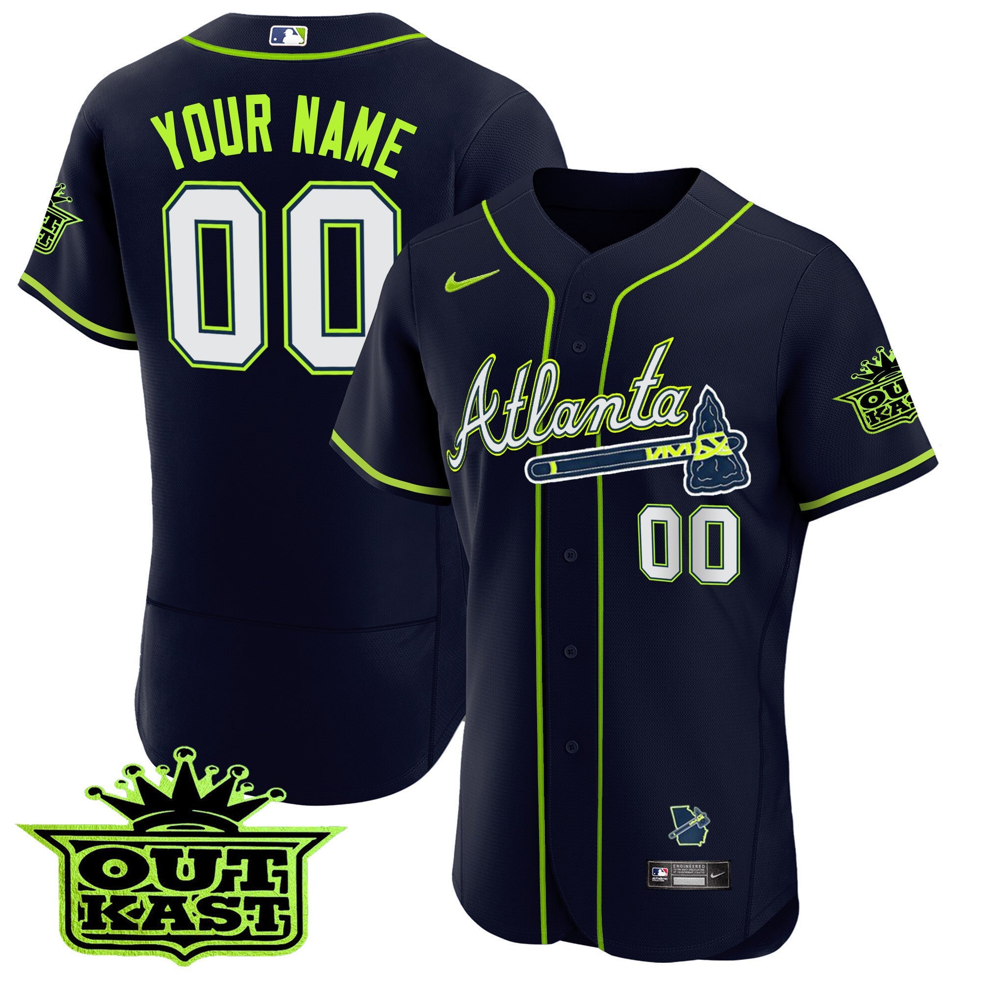 Atlanta Outkast Flex Base Custom Jersey V3