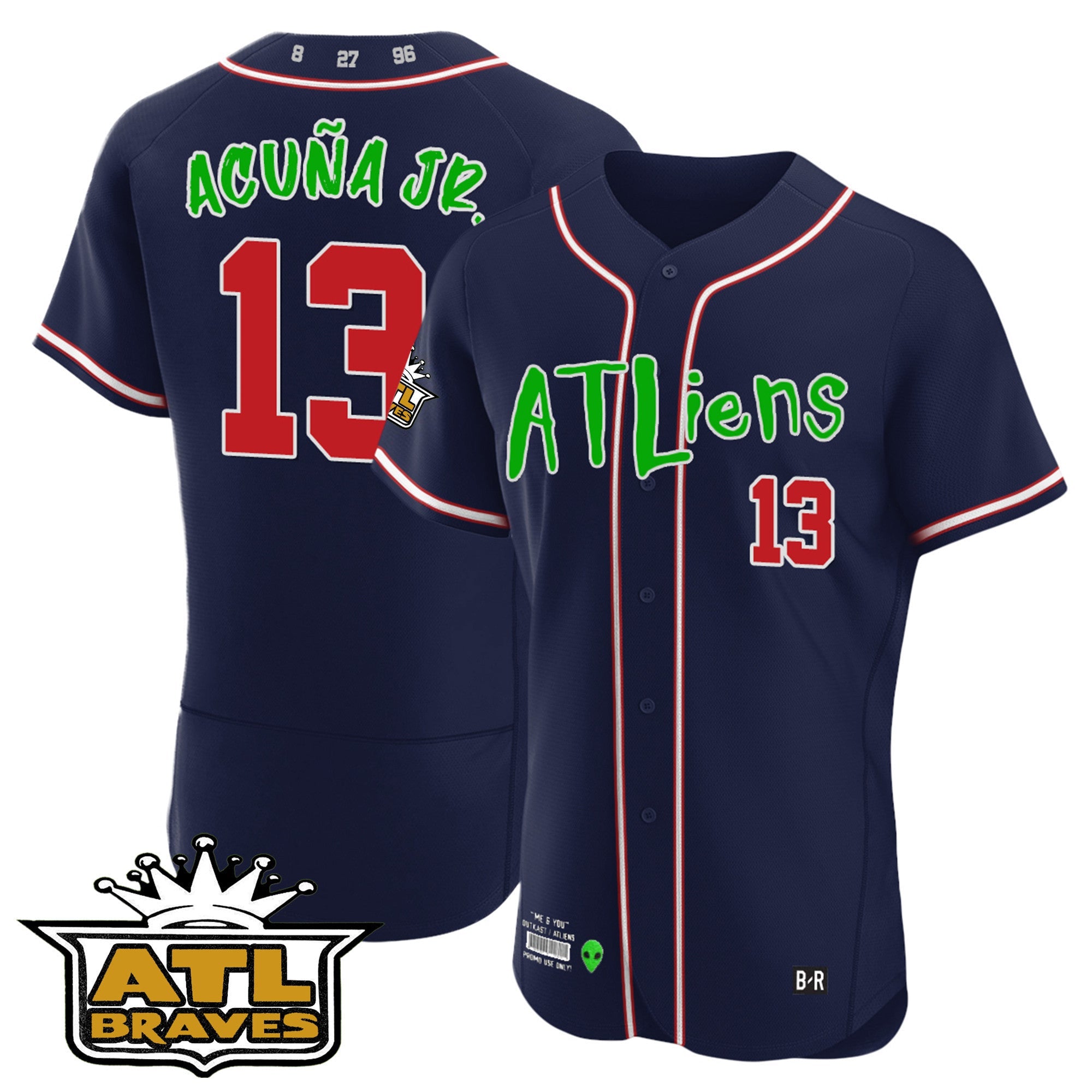 Men’s Atlanta Atliens ATL Patch Flex Base Jersey
