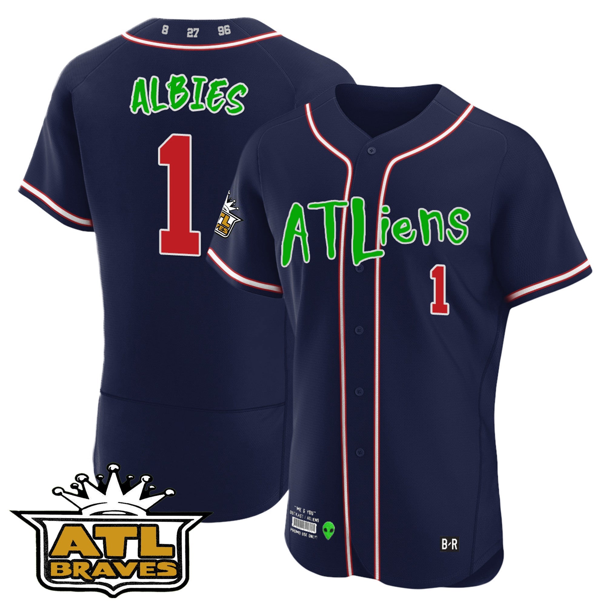 Men’s Atlanta Atliens ATL Patch Flex Base Jersey