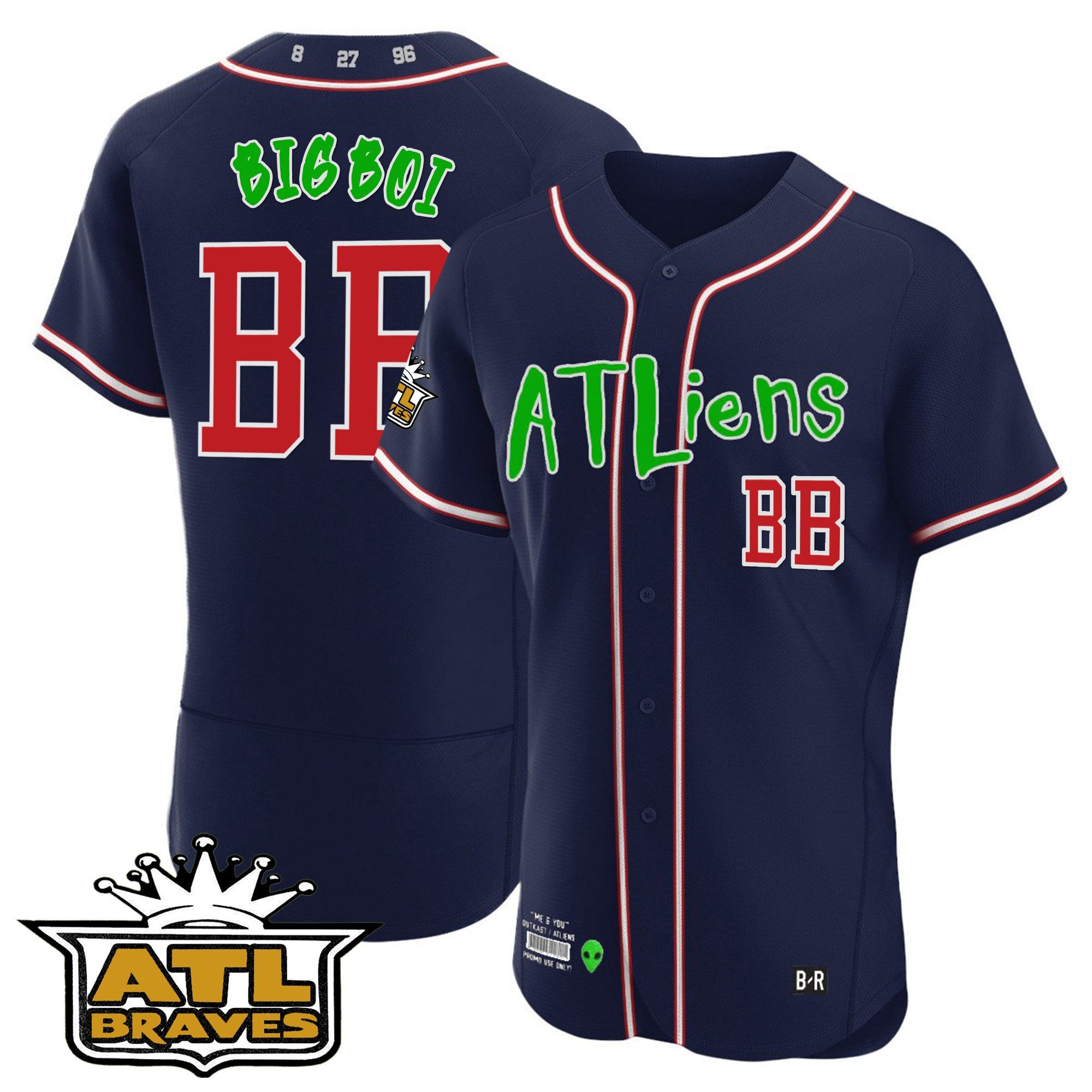 Men’s Atlanta Atliens ATL Patch Flex Base Jersey