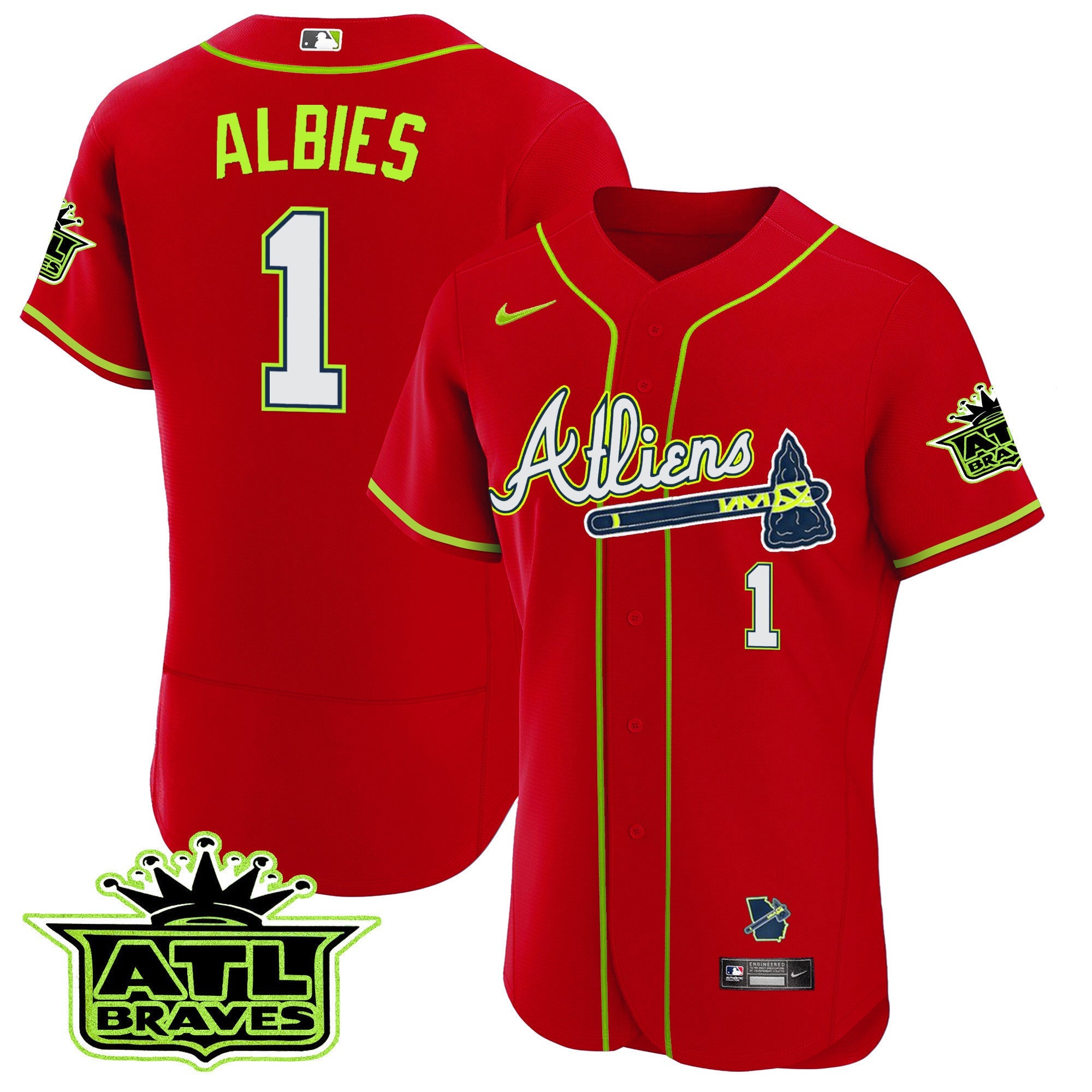 Men’s Atlanta Atliens ATL Patch Flex Base Jersey