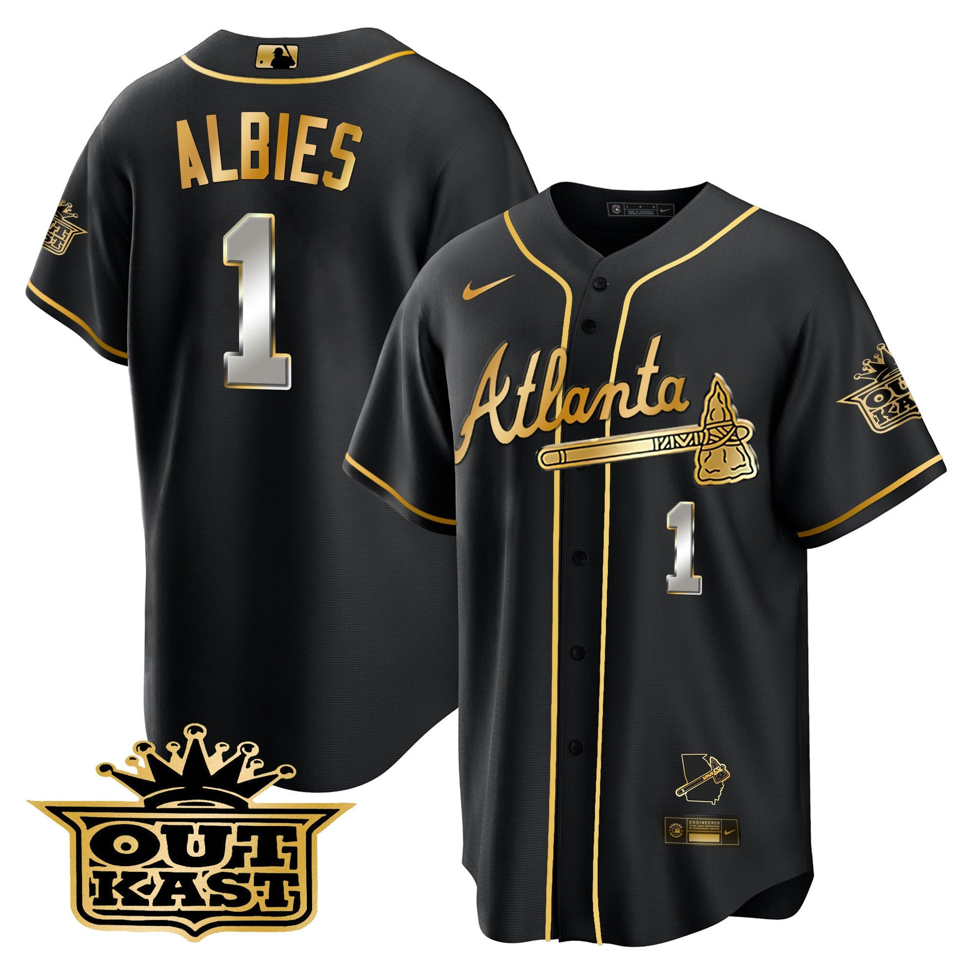 Men’s Atlanta Outkast Cool Base Gold Jersey V3